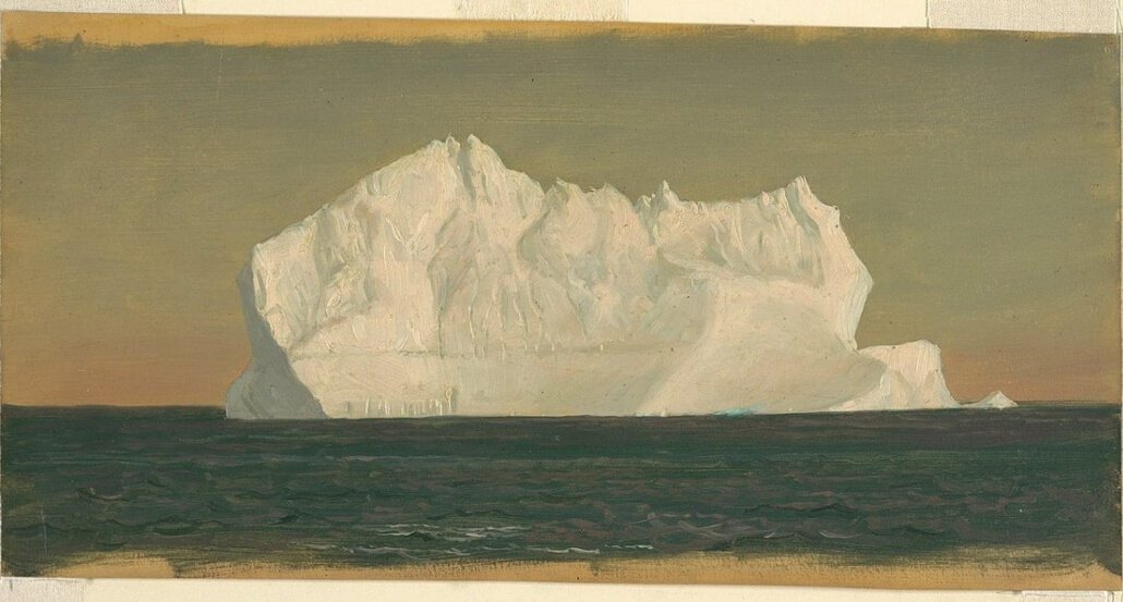Frederic Edwin Church, floating iceberg, 
oil on paperboard, 51 x 76 cm, 1859
