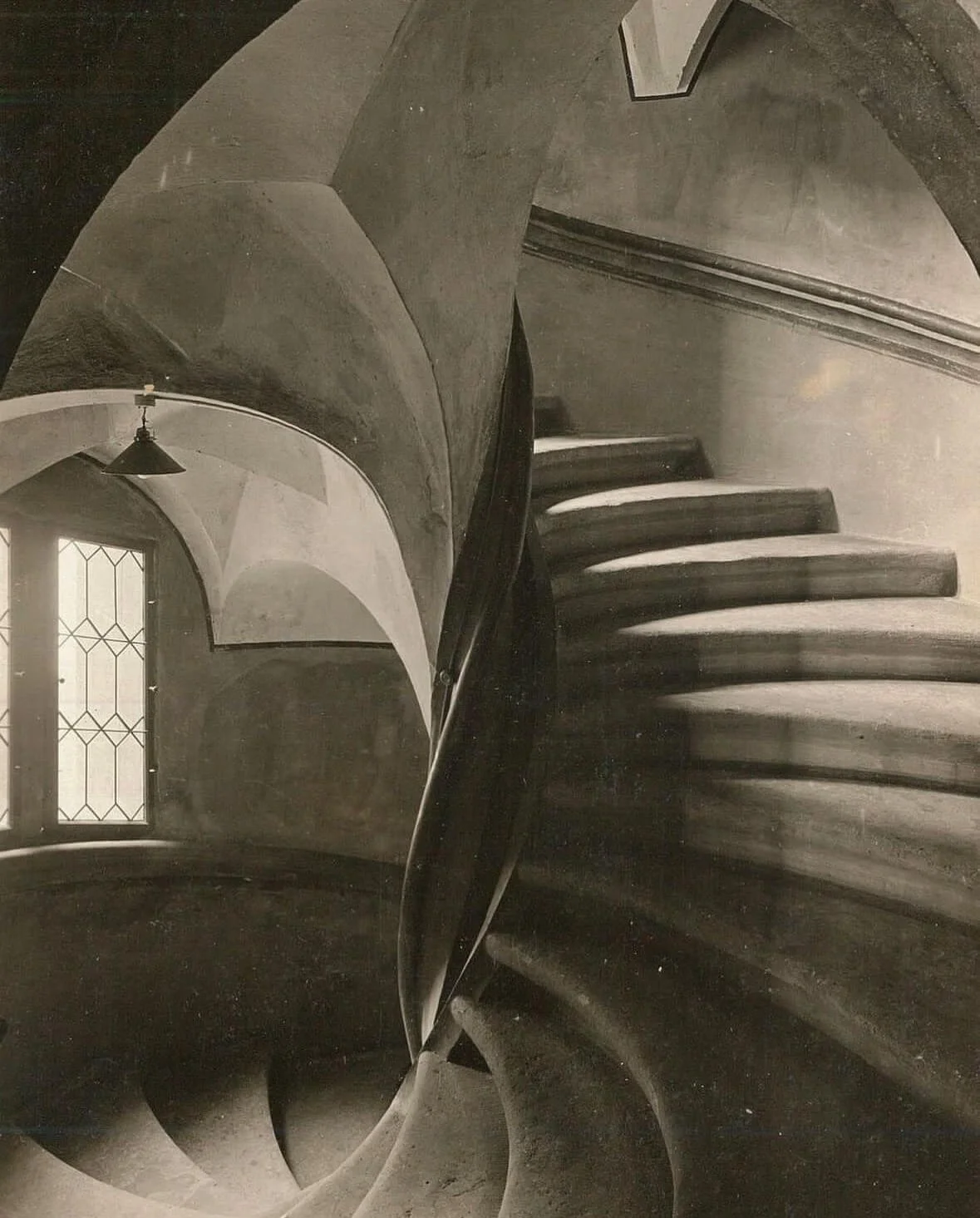 Oskar K, Albrechtsburg, small Wendelstein, view from the church hall, silver gelatin print, 18 x 13 cm, 1927