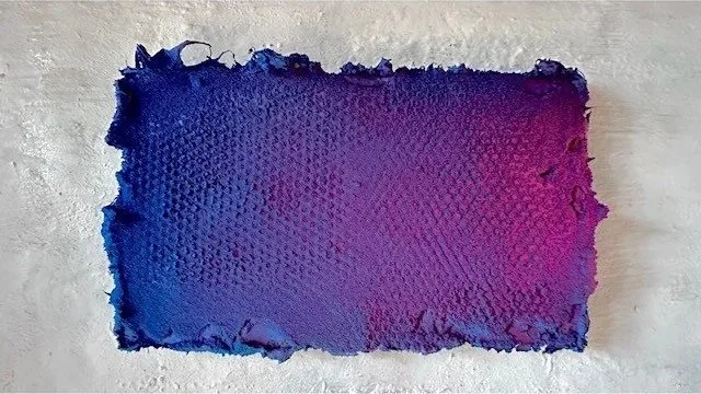 Close up of green painting