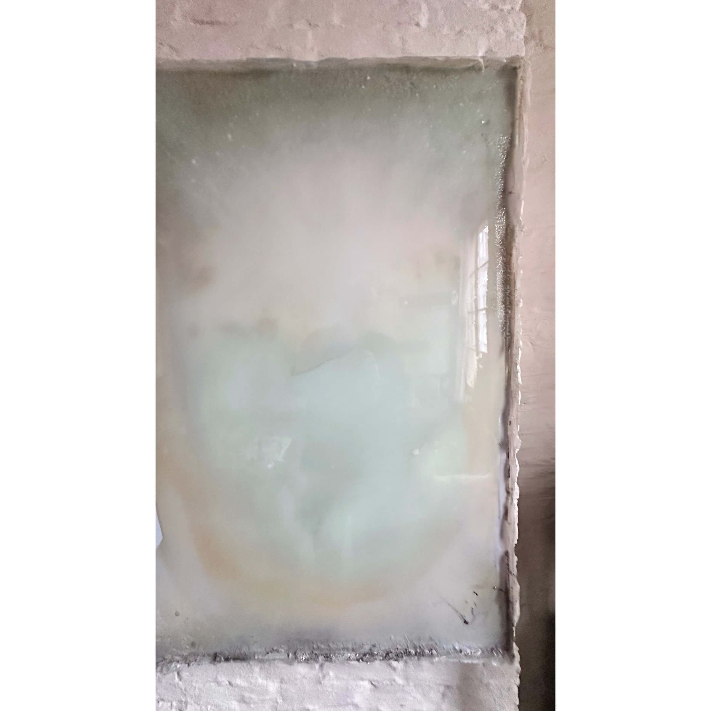 Henry Whysall, plastron detail 
with resin on linen, 120 x 80 x 6 cm, 2025