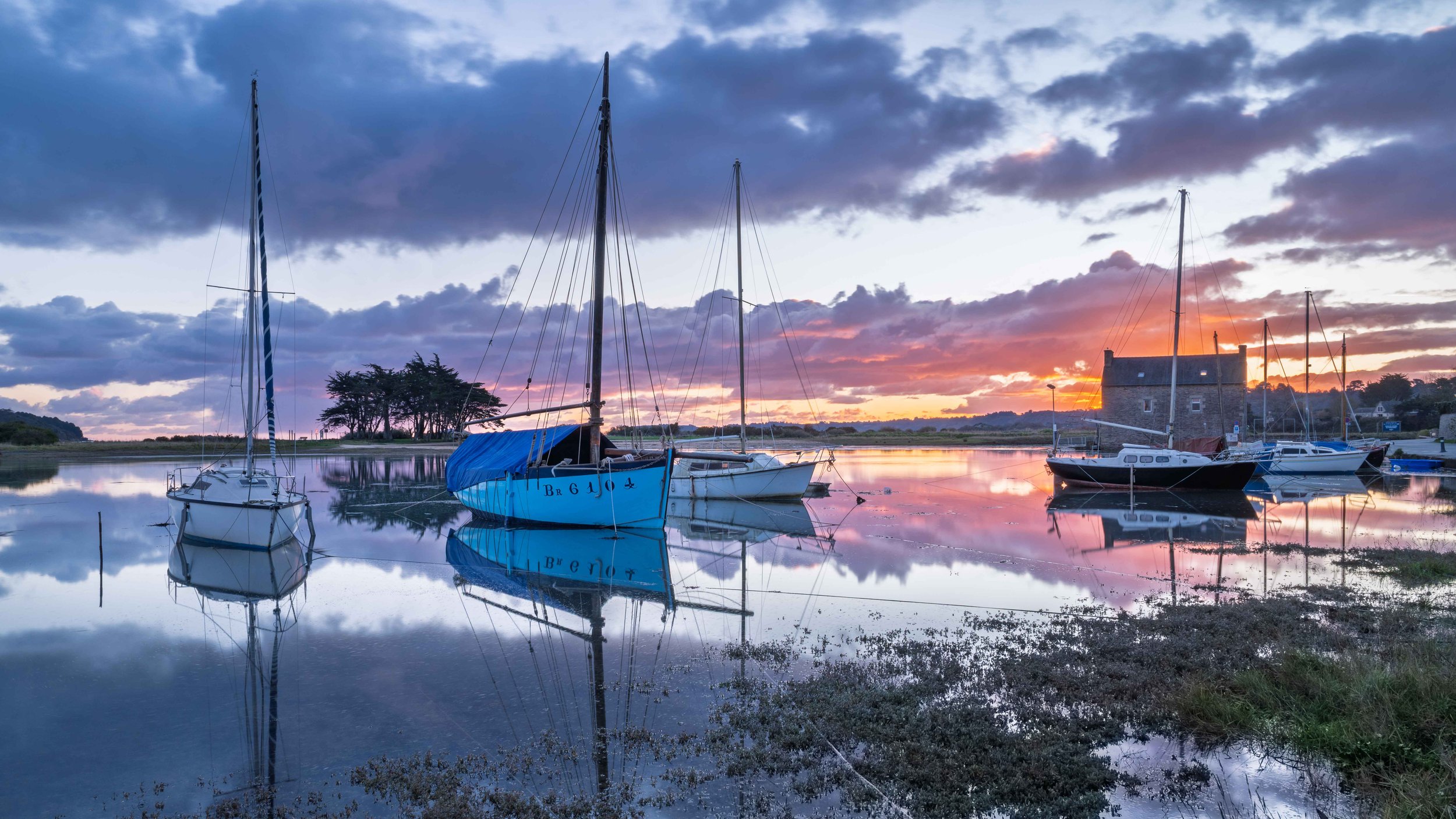 Photographie de la baie de Poulafret à Paimpol, dans les Côtes d'Armor