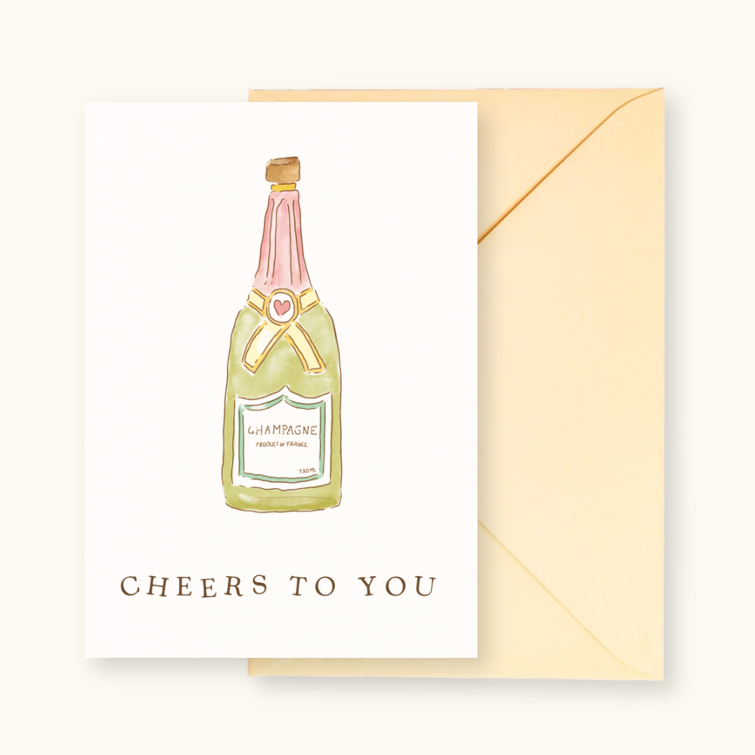Wenskaart met envelop Cheers to You