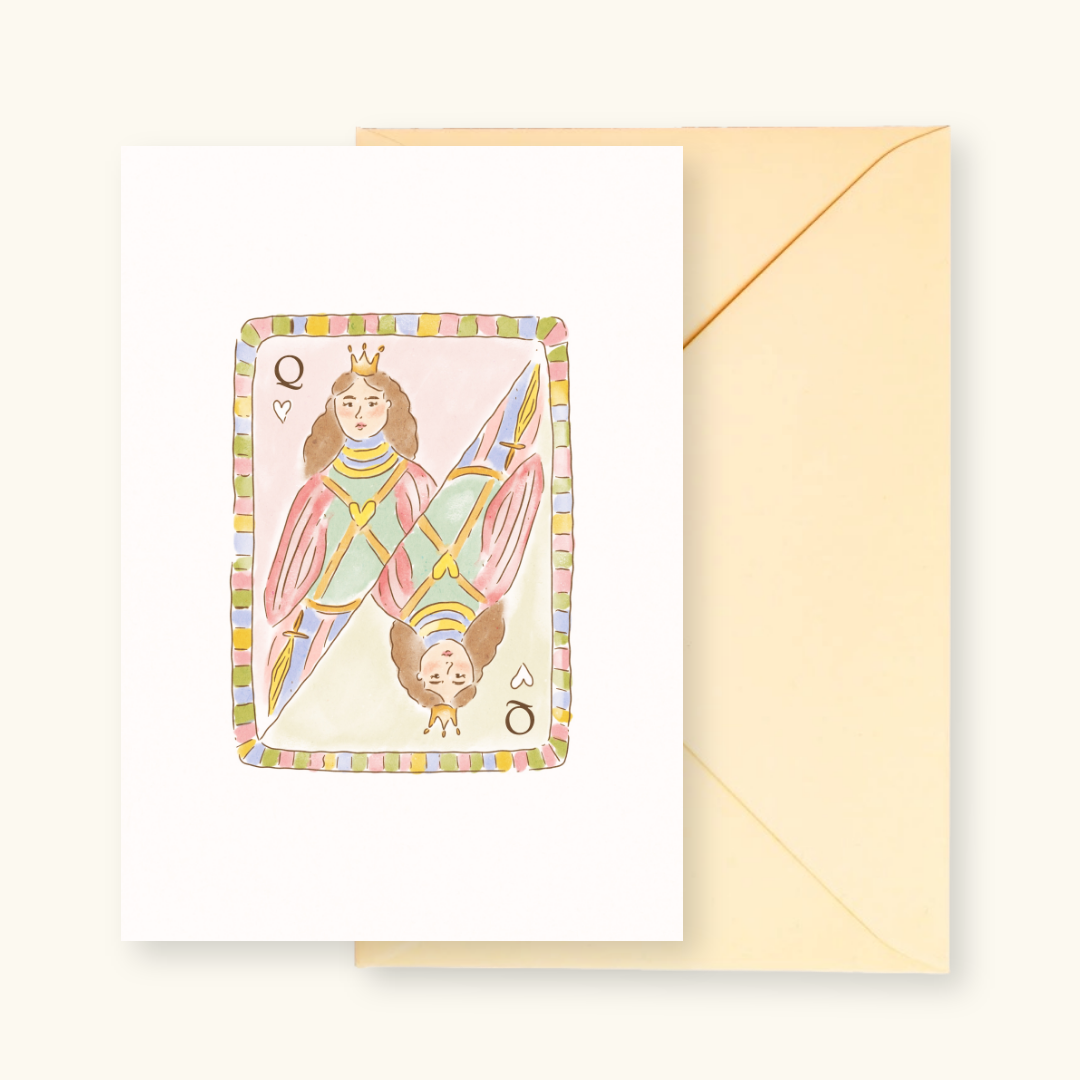 Wenskaart met envelop The Queen