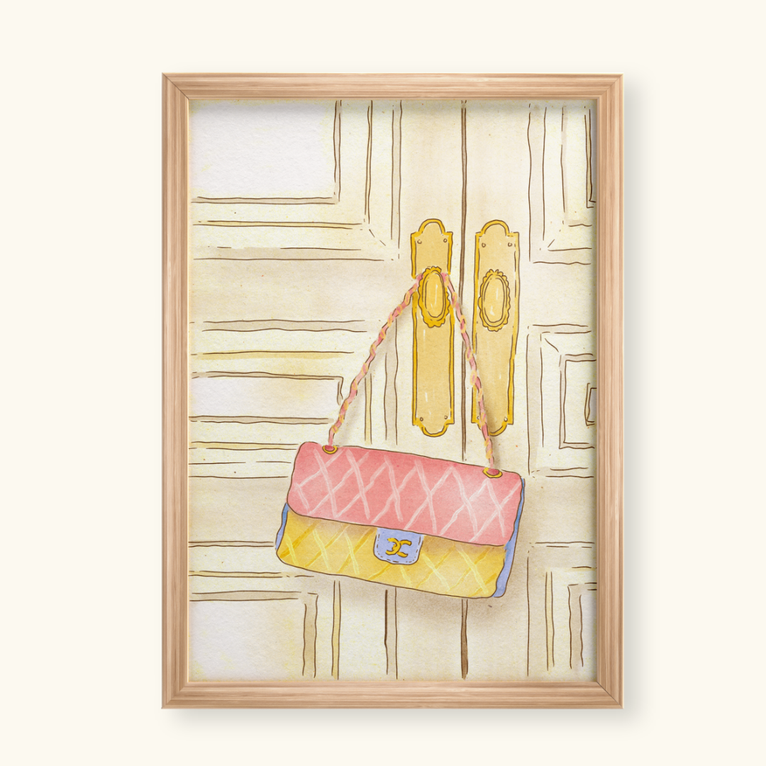 my favorite bag handdrawn art print