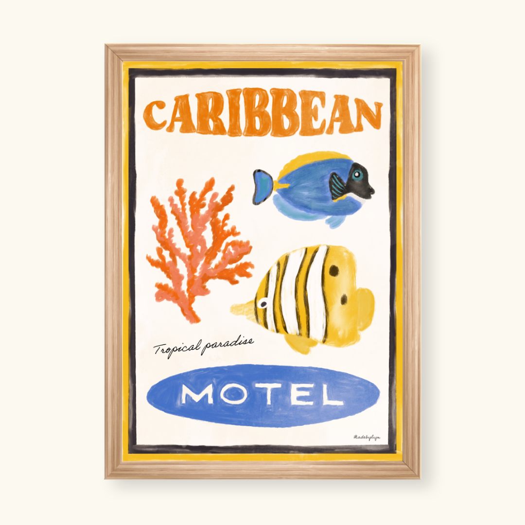 Caribbean handdrawn print