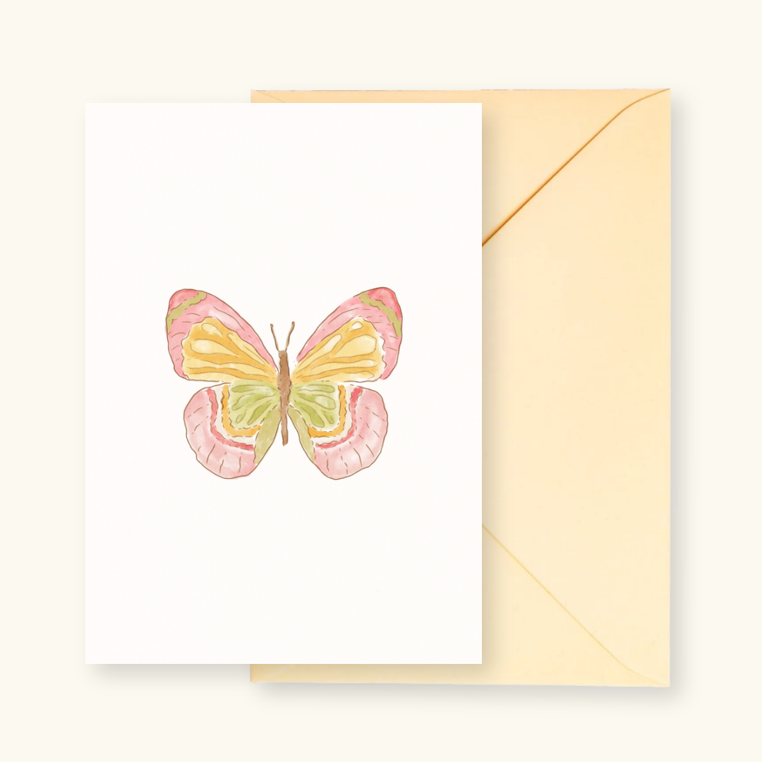 Wenskaart met envelop Vlinder