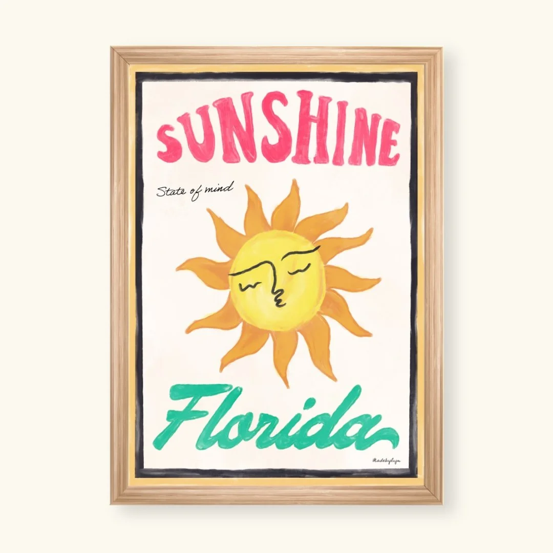 Florida handdrawn print