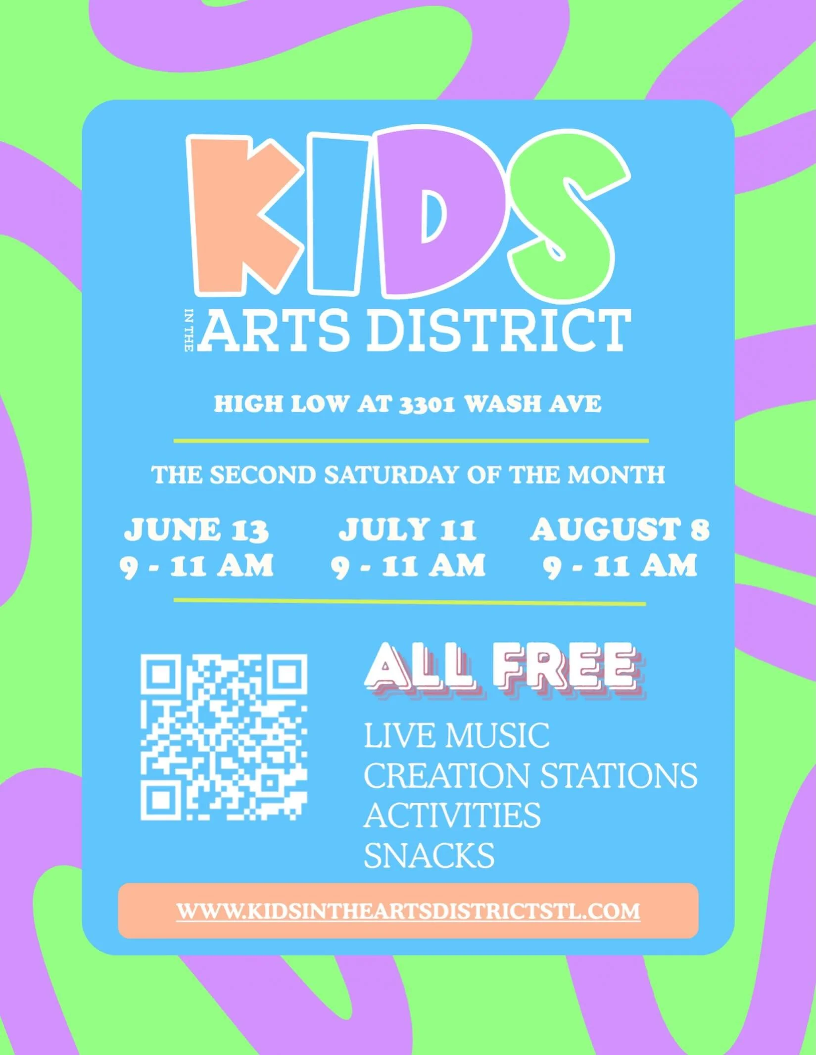 Mark your calendars!
June 13 &ndash; Jillian Ritter + Great Rivers Greenway
July 11 &ndash; Marko Polo + Grand Center Family Day
August 8 &ndash; Grand Center Scavenger Hunt
Free family fun all summer long.