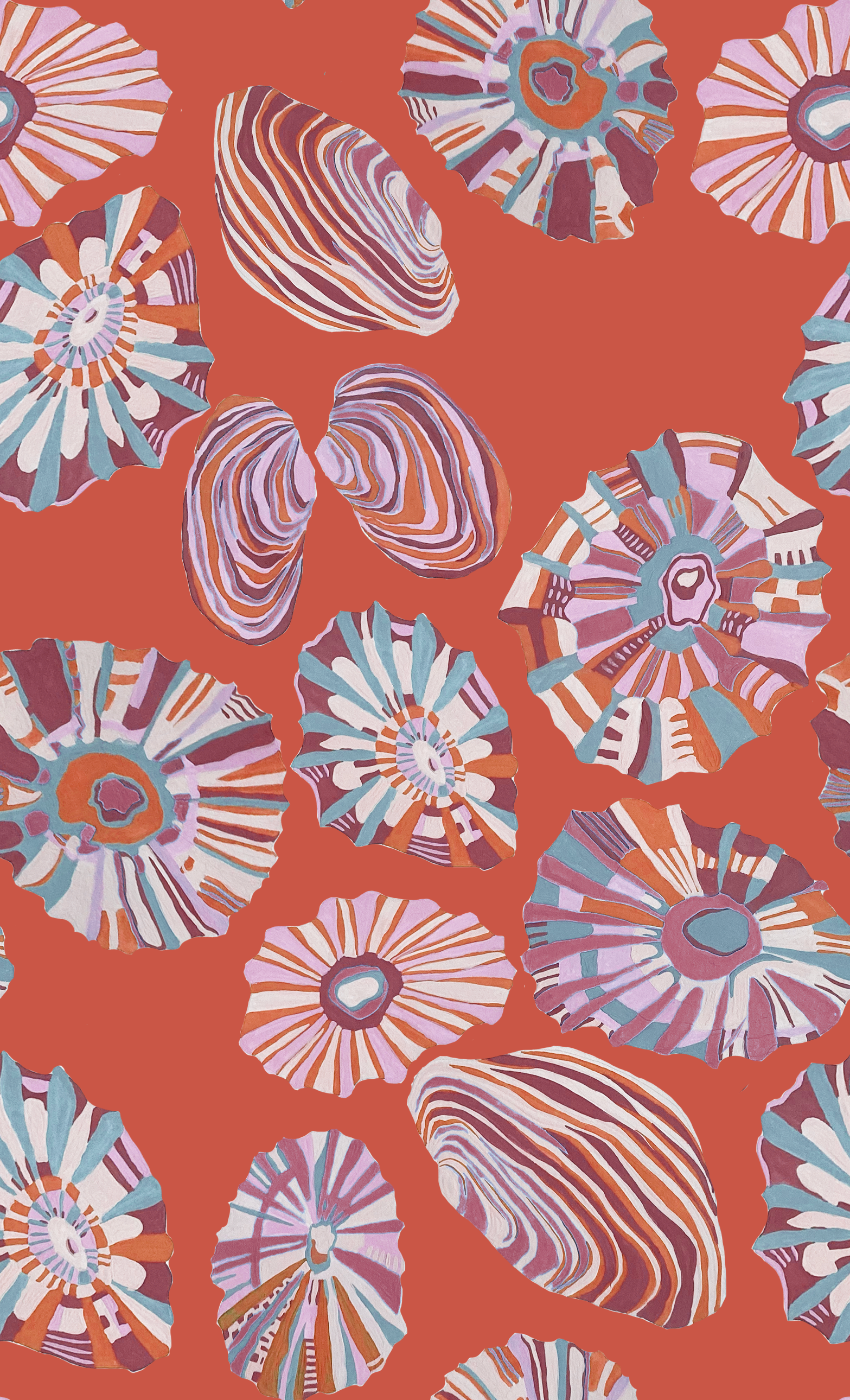 Arrangement of sheets with a traditional geometric pattern in shades of black, white, and blue.