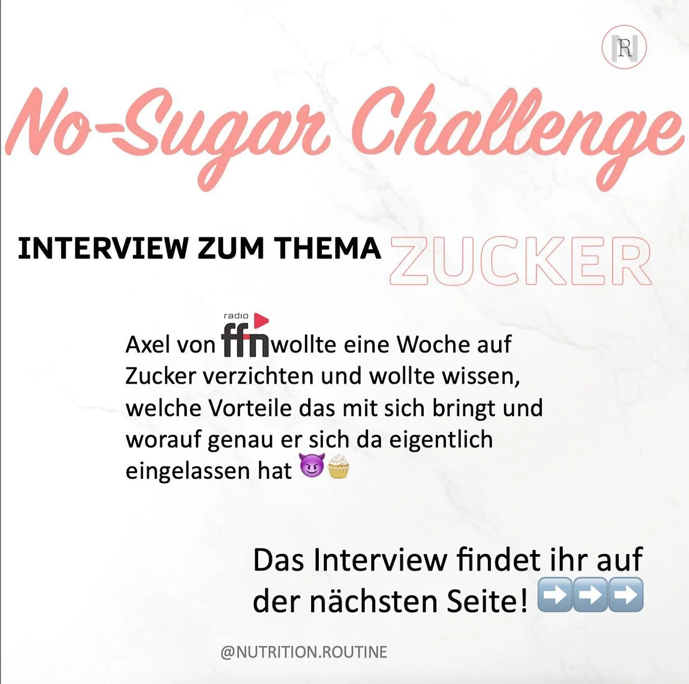 I&lsquo;m back! 😎 

Und das, mit spannenden Neuigkeiten.
Ich hatte eine interessantes Interview mit FFN zu einem meiner Lieblingsthemen! 🤩 

Wie steht ihr zum Thema Zucker? Esst ihr lieber s&uuml;ss oder salzig? 👀 

K&ouml;nntet ihr euch vorstelle