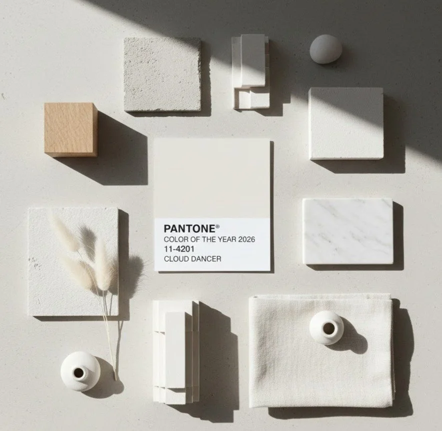 PANTONE 11-4201 Cloud Dancer: Más que un color, una filosofía de diseño&nbsp;para el 2026