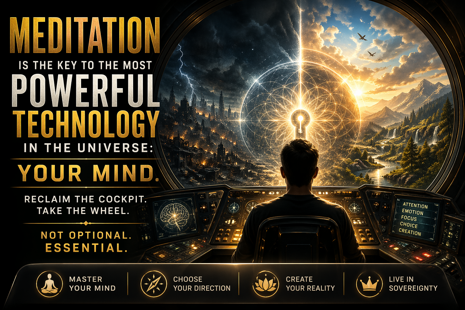 Meditation is the key that unlocks the hidden architecture of the universe.