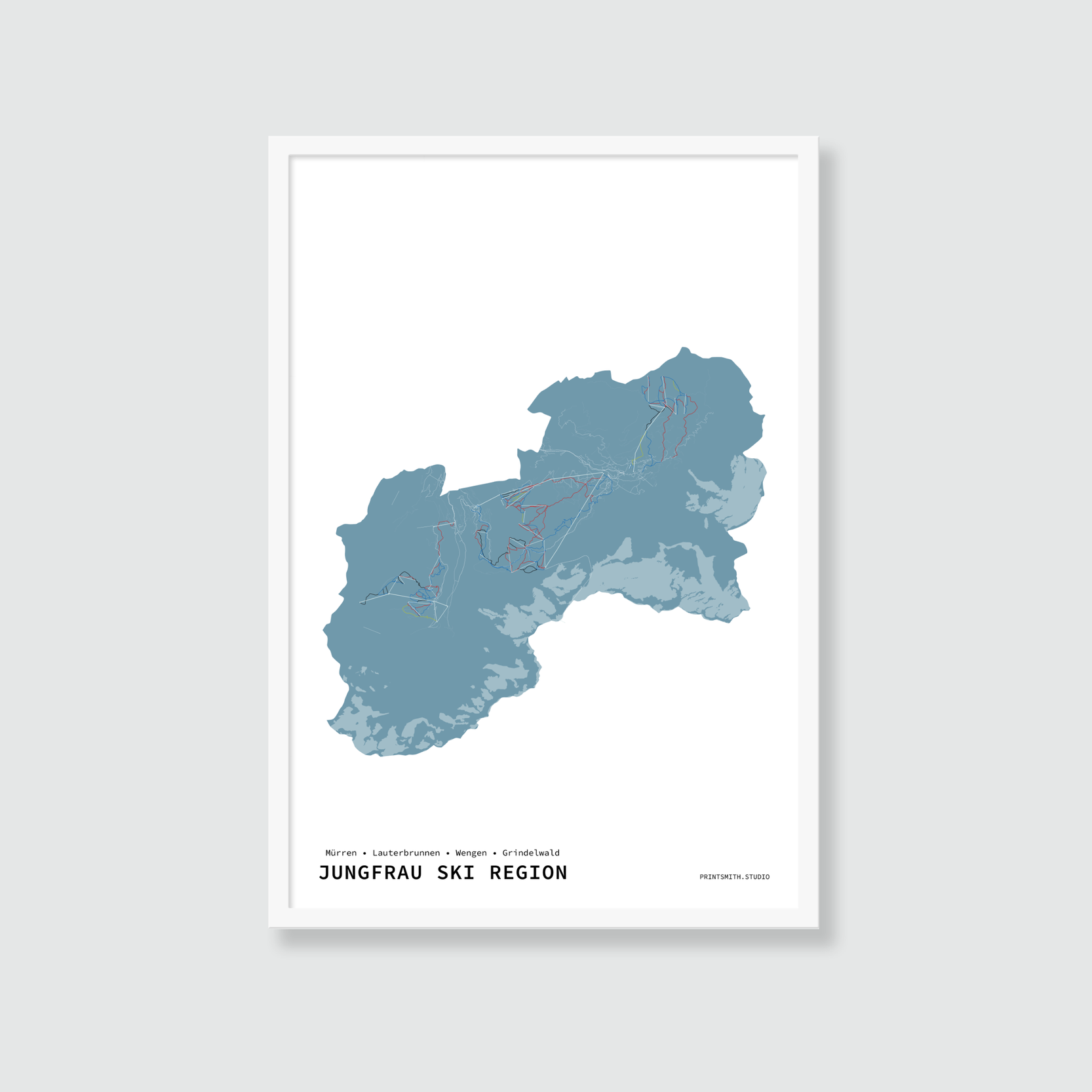 Jungfrau Ski Region Digital Print