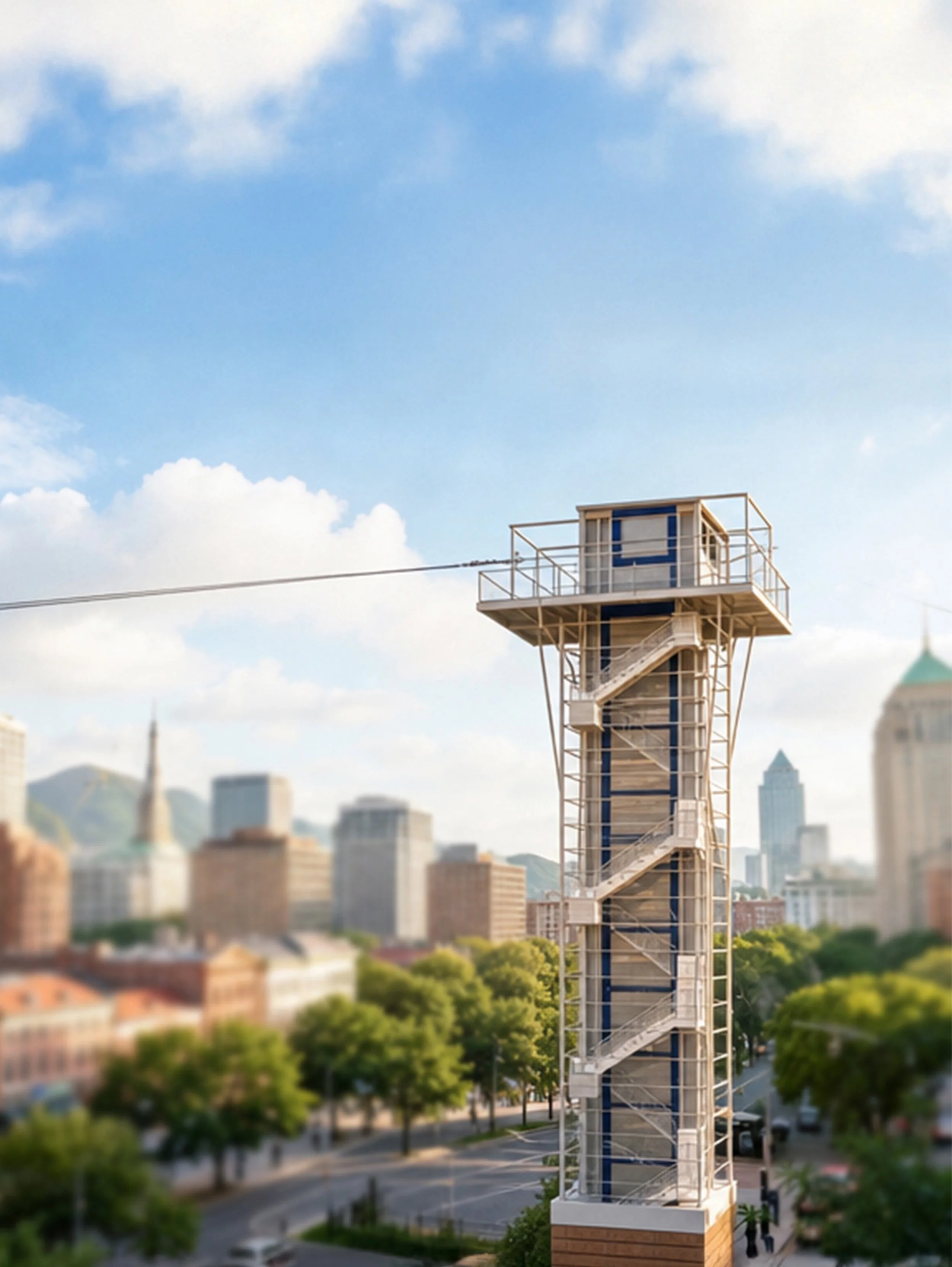 &ldquo;Zipline Tower concept for Denver, Colorado. A unique thrill experience for a visionary client.&rdquo; 

#zipline #structure #vfarc #architechture #architectural
