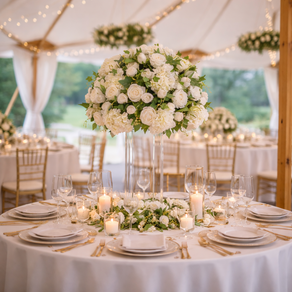 White Botanicals Centerpiece