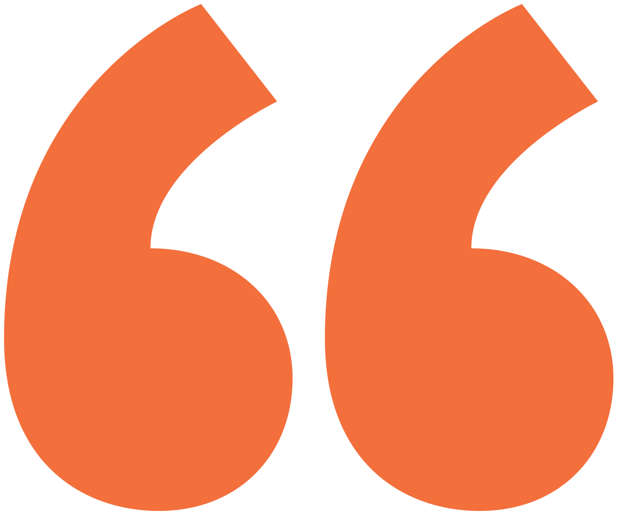 Large orange quotation mark symbols on a black background.