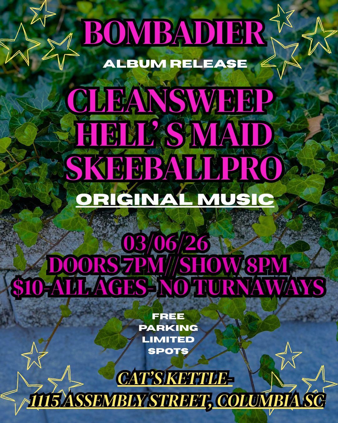 Bombadier, Hell’s Maid, Cleansweep, Skeeball Pro