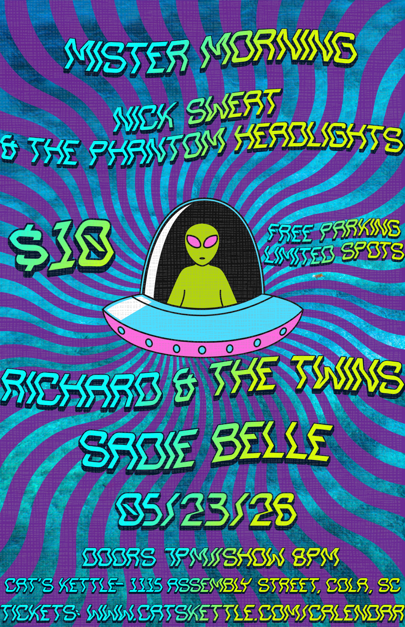 Mister Morning, Nick Sweat & The Phantom Headlights, Richard & The Twins, Sadie Belle