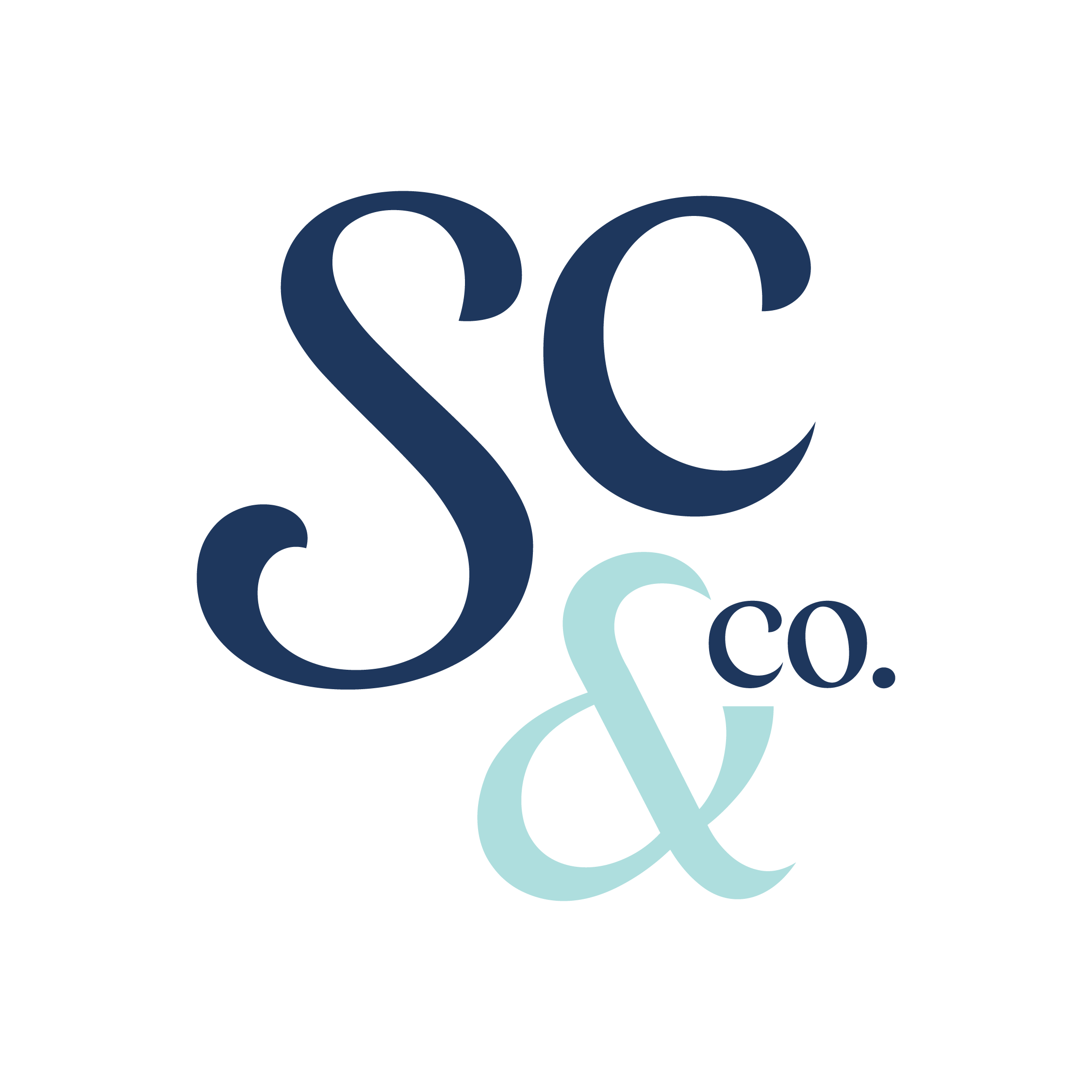 Stylized logo with intertwined letters 'H' and 'C' in dark blue, and partial text 'co.' in light blue on a black background.