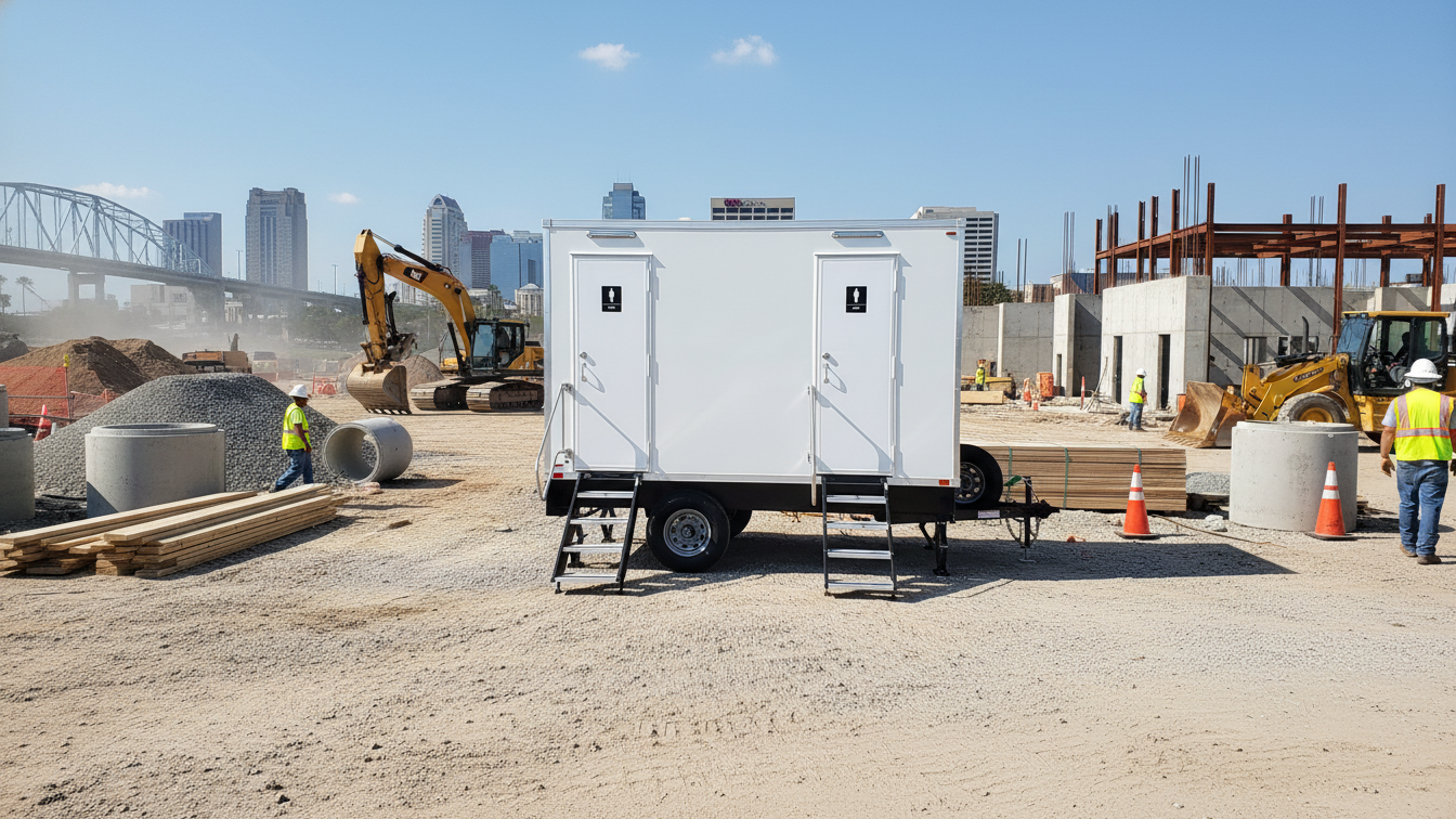 Restroom Trailer Rental Construction Corpus Christi TX