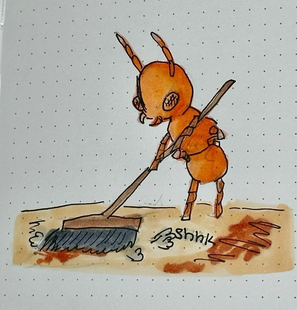 Inktober Day 10: Sweep #art #inktober #inktober2025