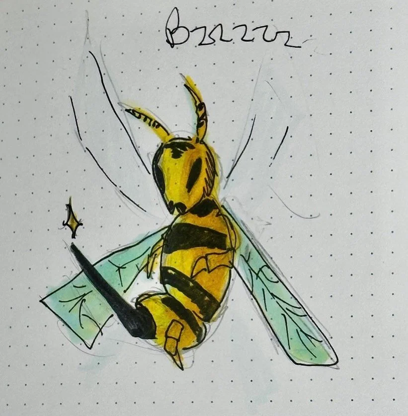 Inktober Day 11: Sting #inktober #inktober2025 #sketchbook #art
