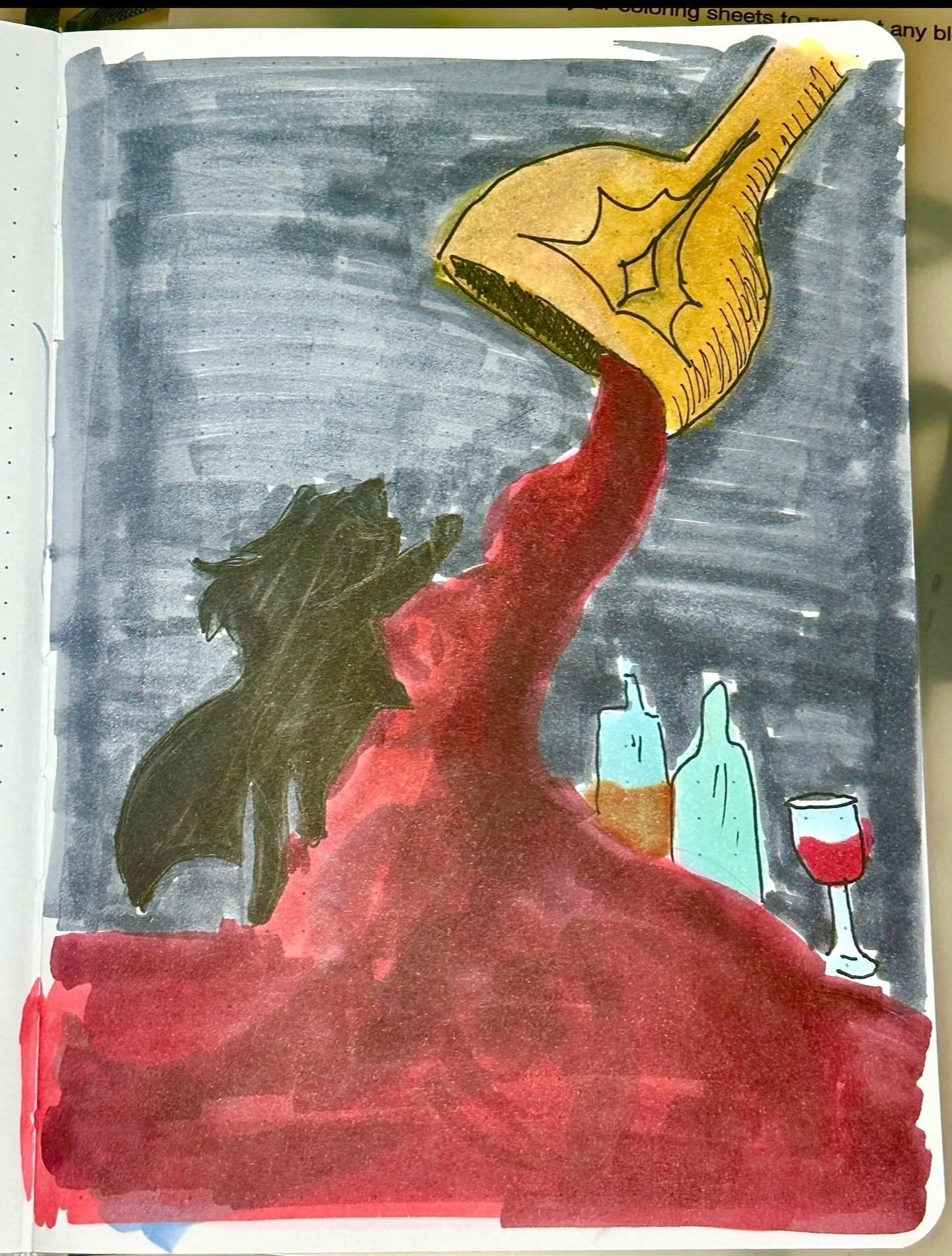 Inktober day 13: Drink #art #inktober #inktober2025 #inktoberart #sketchbook #copicmarkers