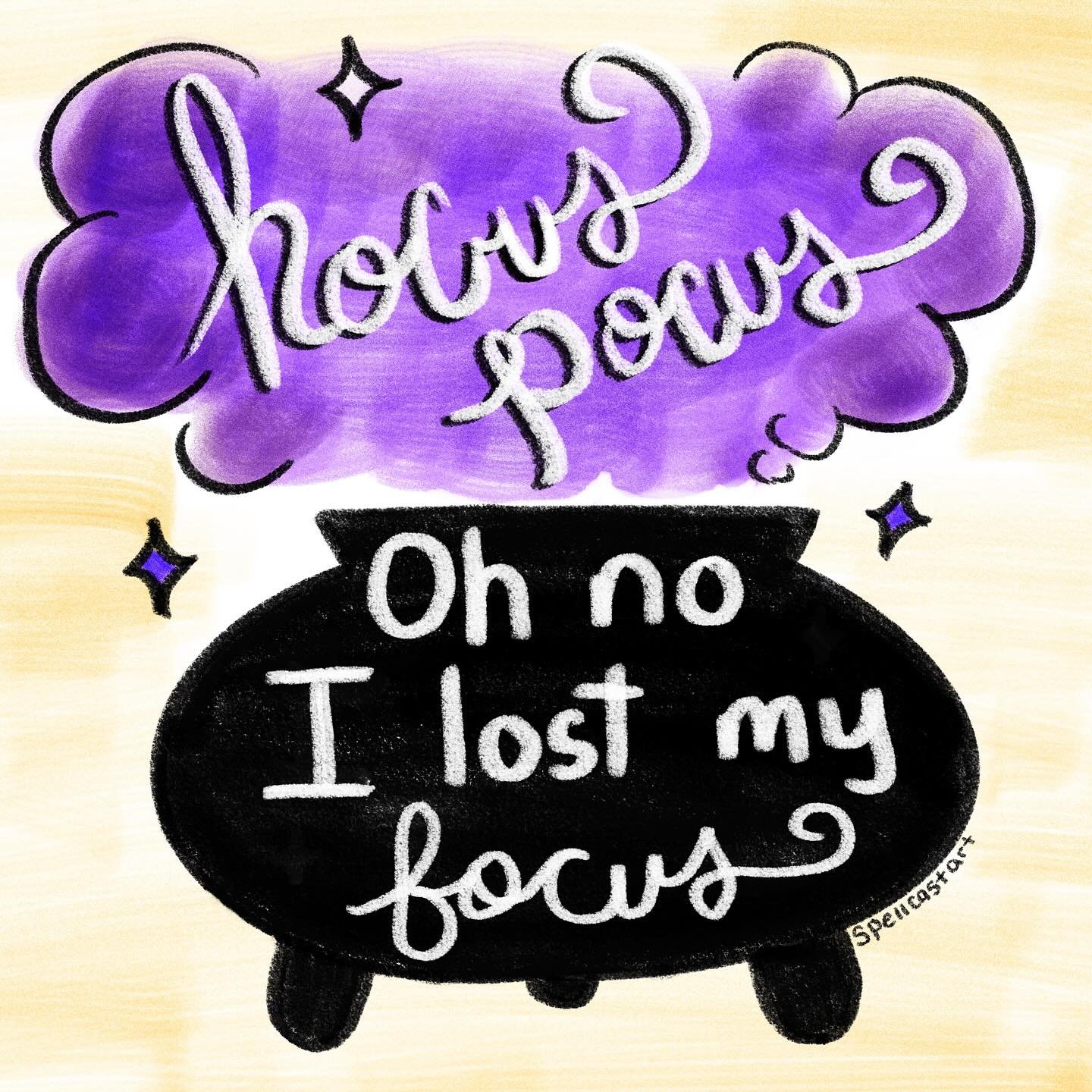 For all the ADHD witches :D #art #adhd #witch #witchart #adhdwitch