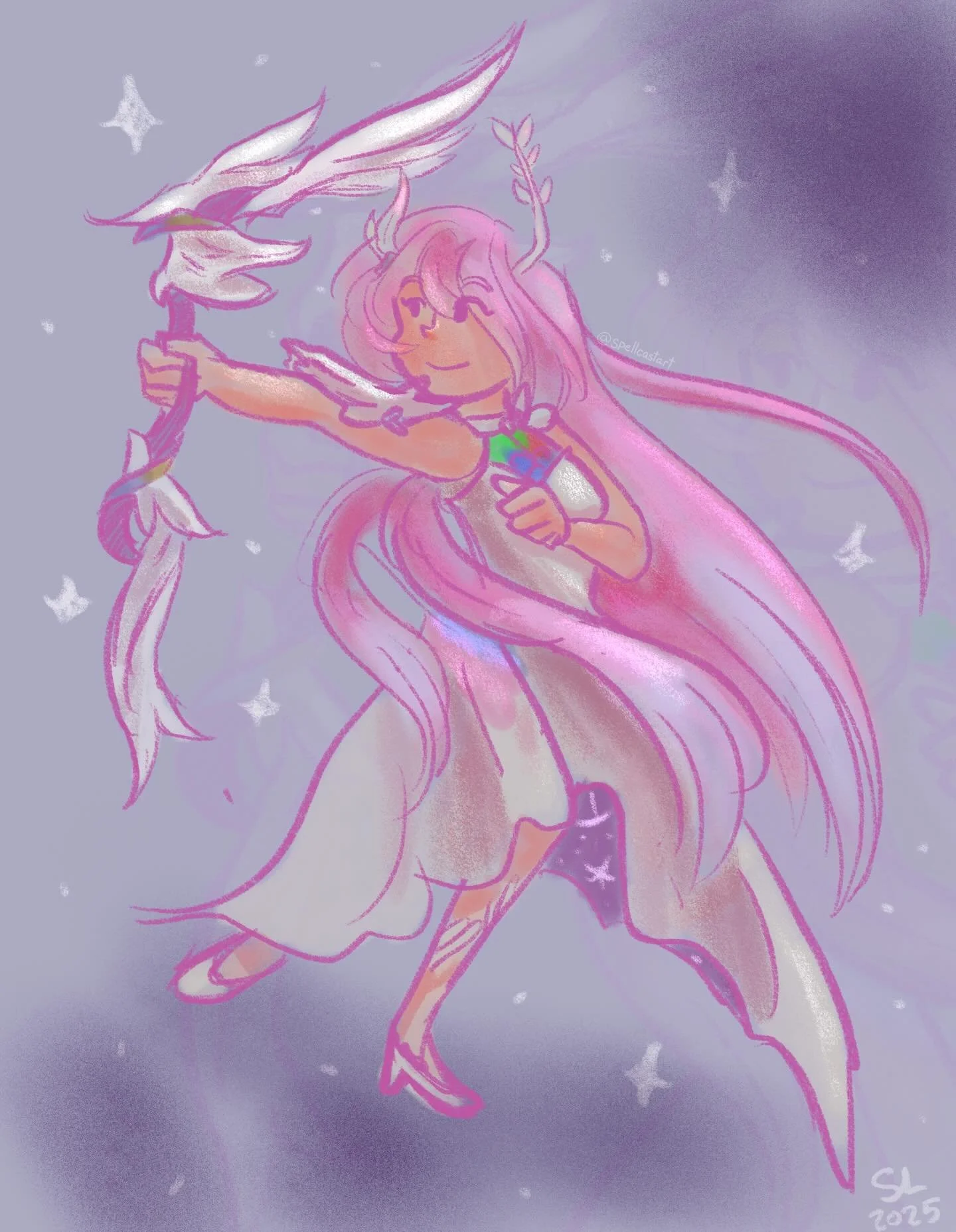 Cyrene from Honkai Star Rail! Trying to draw more, even if it&rsquo;s not perfect. #art #honkaistarrailfanart #honkaistarrail #cyrene #hsrcyrene