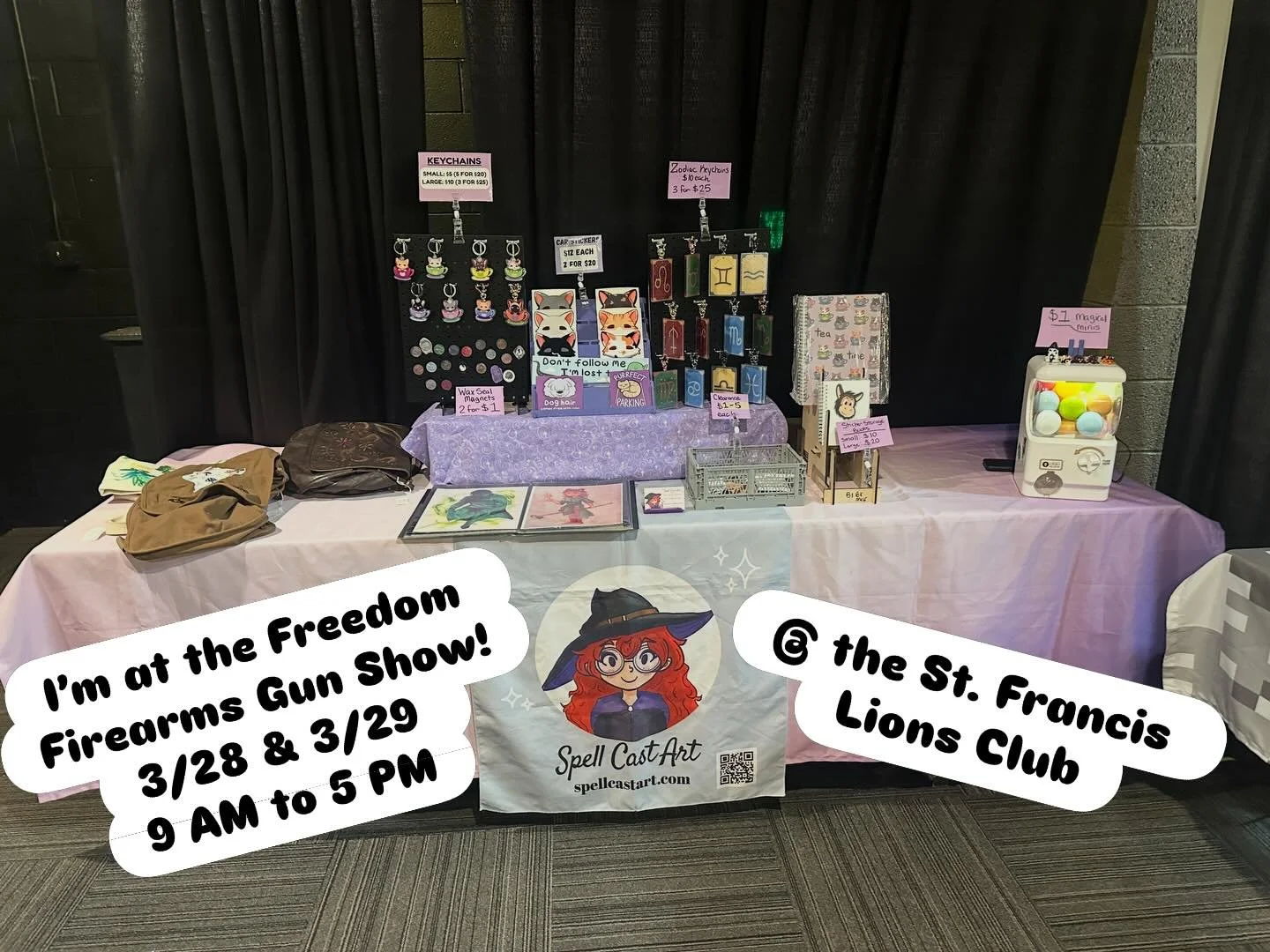 Come on down to get some cute keychains or even a caricature! Admission $8 

#art #caricature #keychains #gunshow