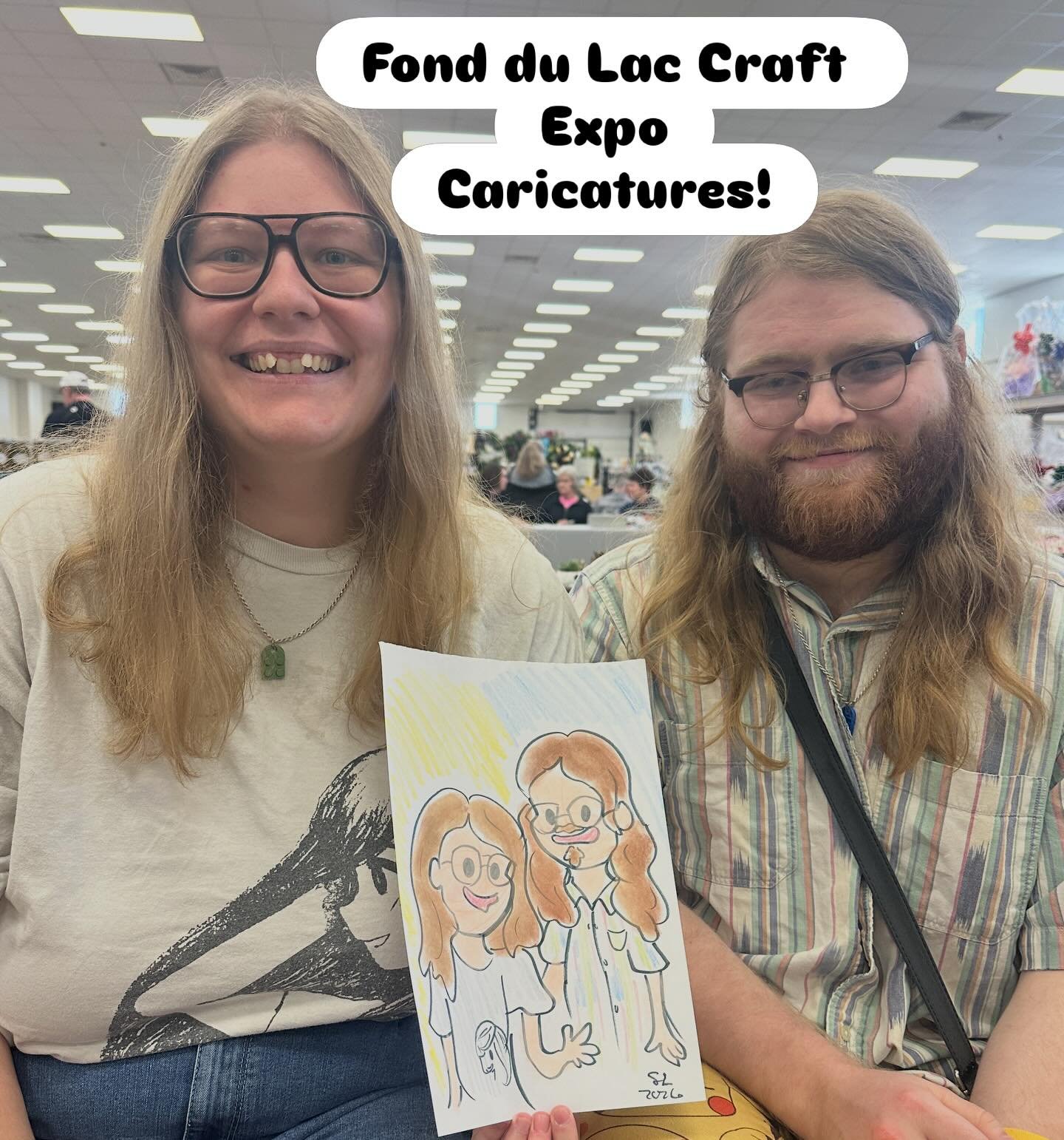 Just a few of the caricatures I did on Saturday at the Fond du Lac craft expo! #art #cute #livedrawing #caricatures #caricature