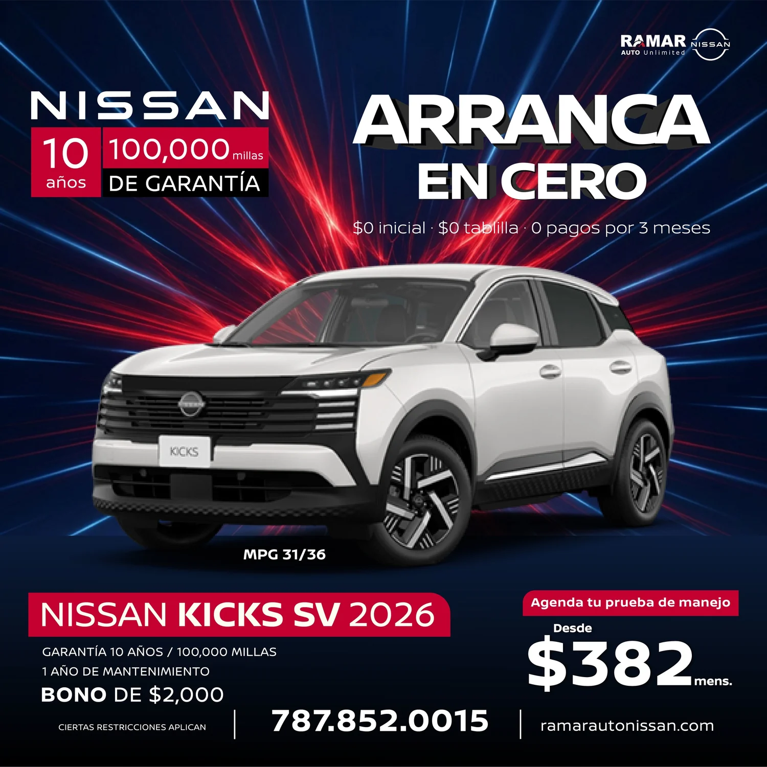 Nissan Kicks SV 2026