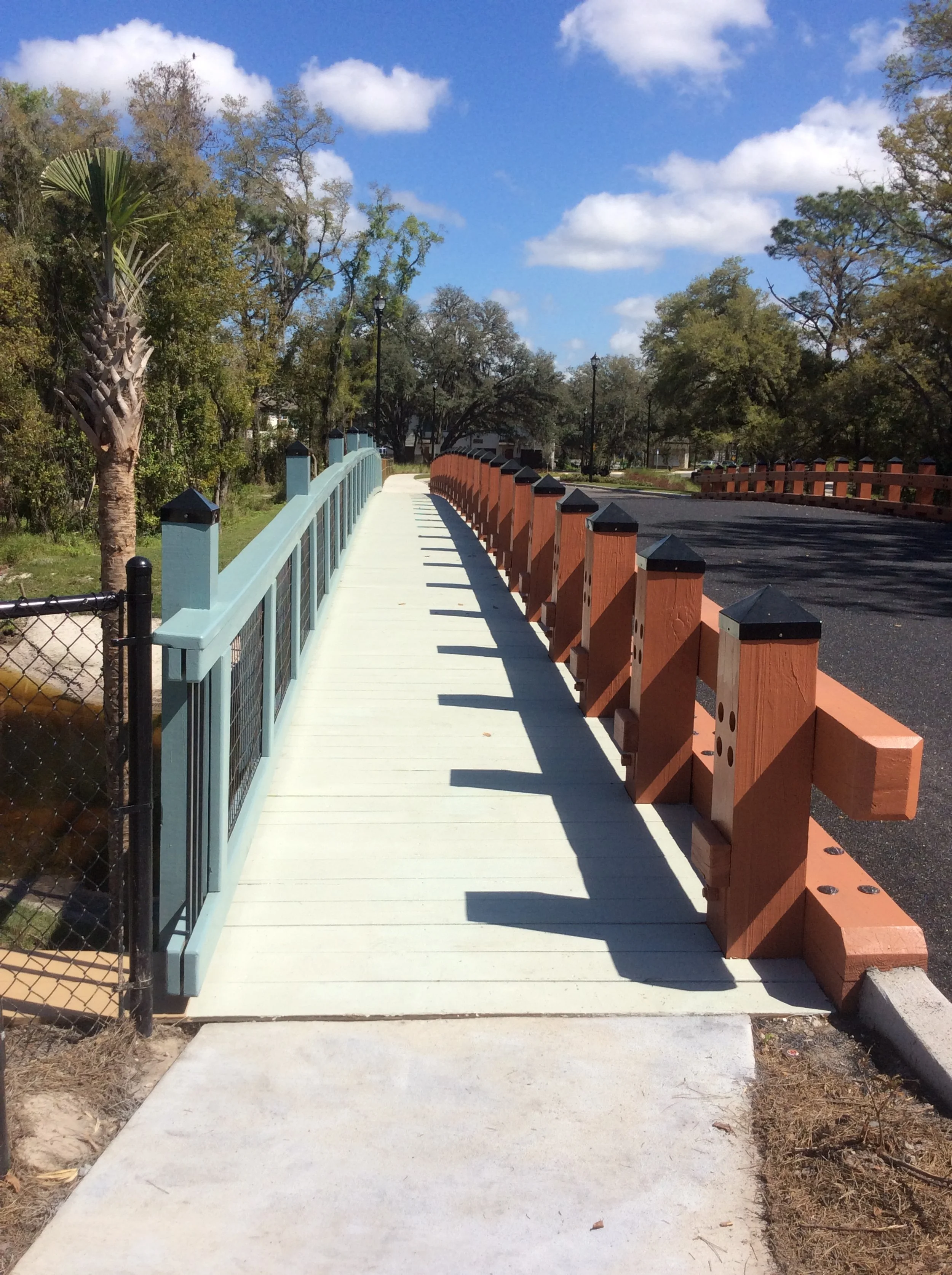 pedestrian walkway, wooden bridge walkway, timber bridge construction