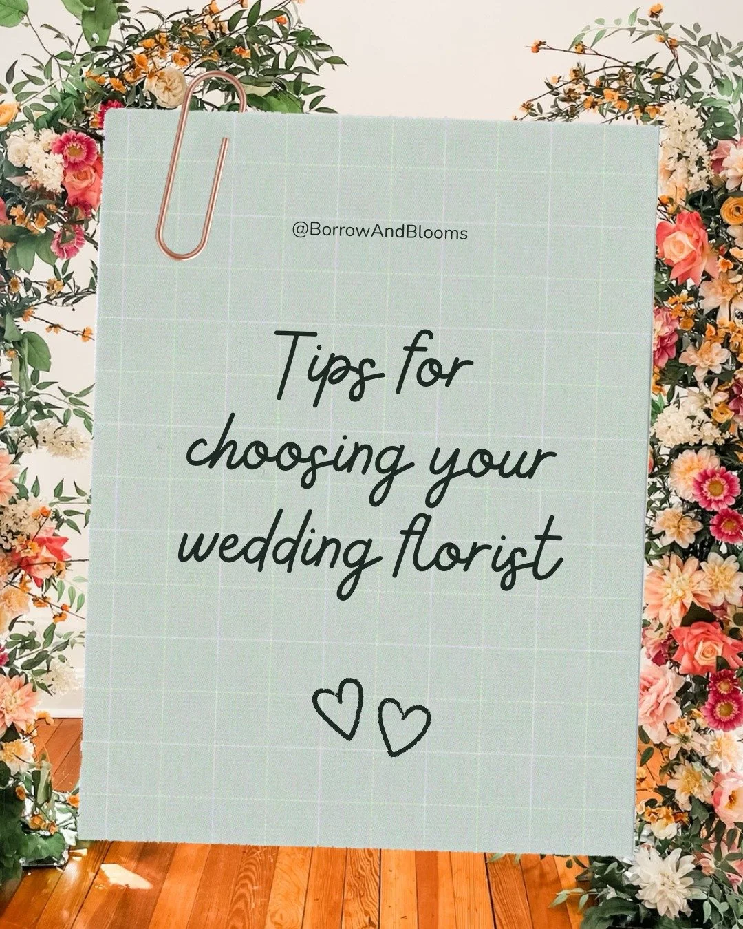 Choosing your wedding florist is about so much more than just flowers&mdash;it&rsquo;s about finding someone who understands your vision, your style, and your story.

Here are a few quick tips to keep in mind when picking the right florist for your b