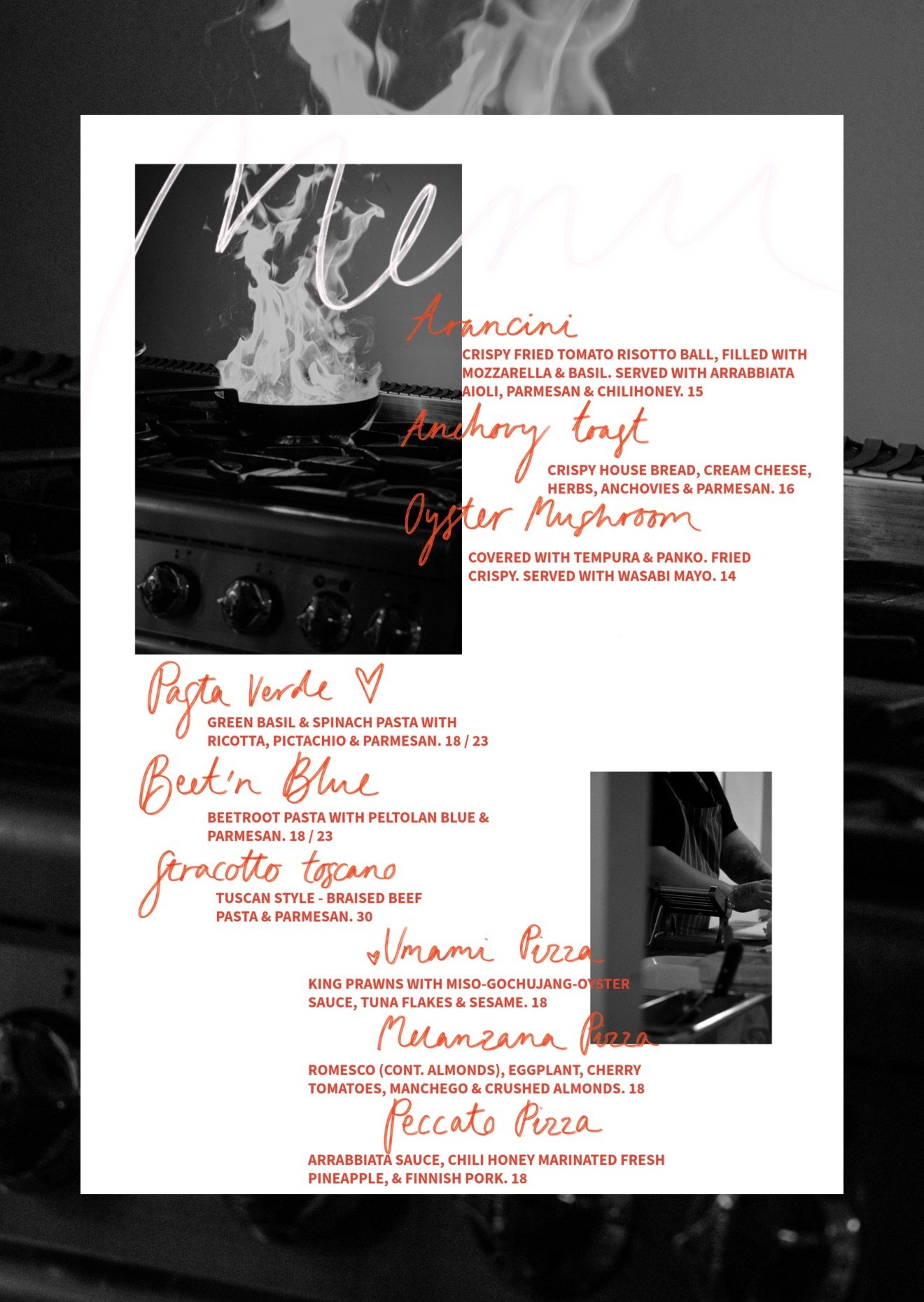 Ravintolan menu '26 syksy