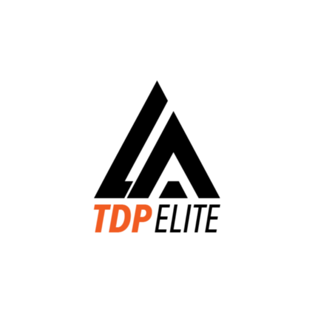 Black and white logo with a pig illustration, a five-star rating, and the text 'Black Bear Insurance' in bold at the top, along with the initials 'TDP' in red at the bottom.