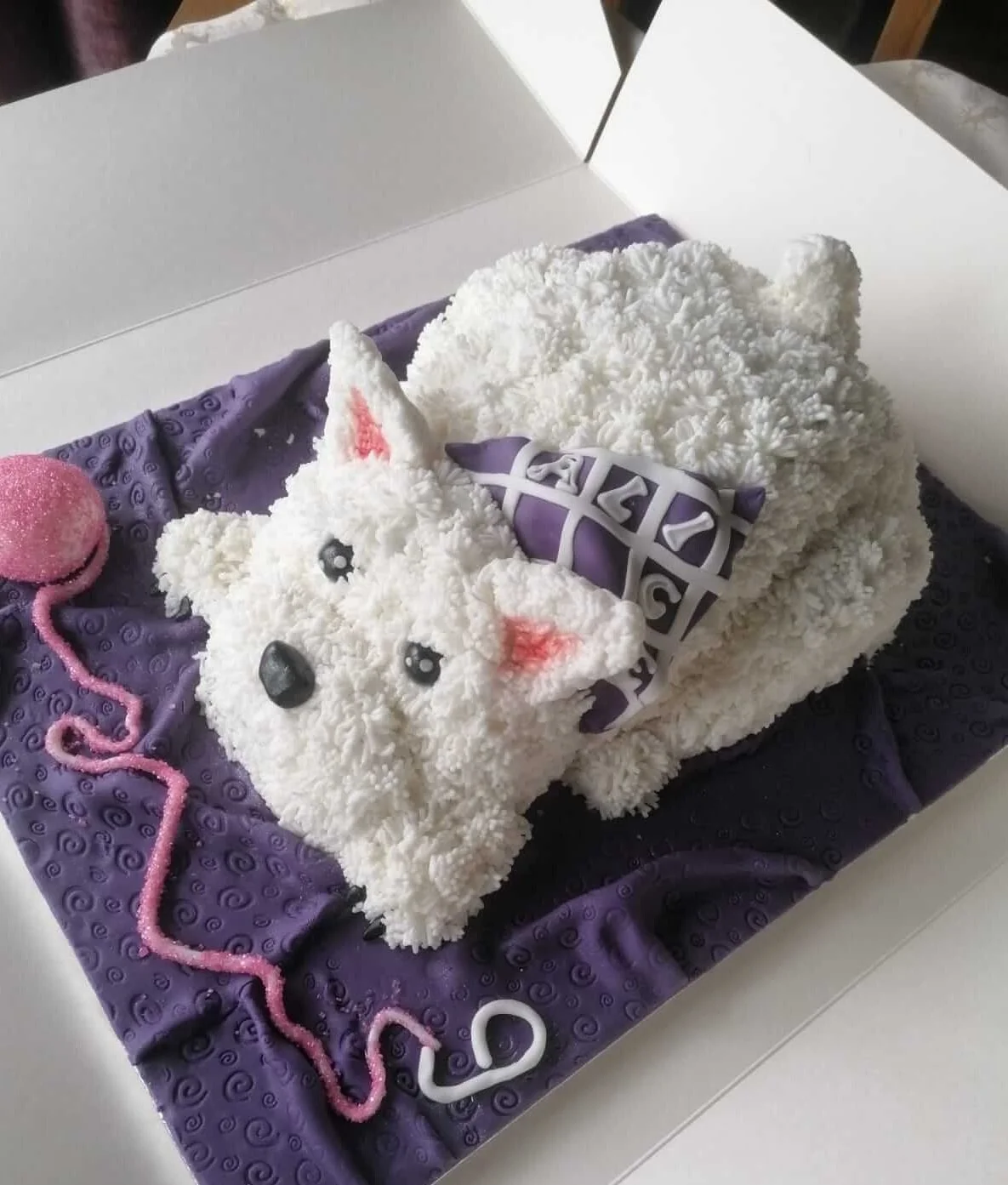 sculpture cakes dog cake