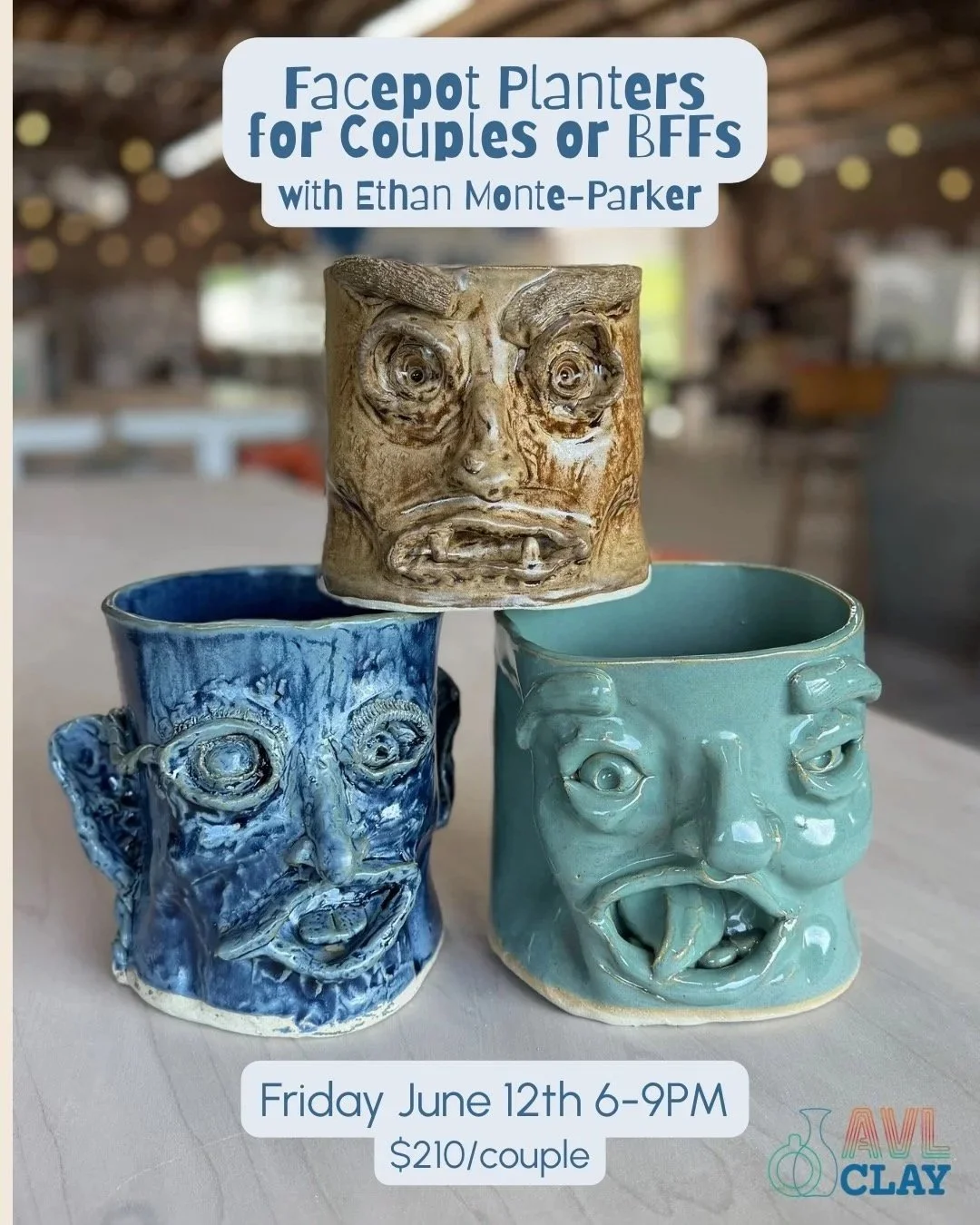 Face Pot Planter for Couples of BFFs