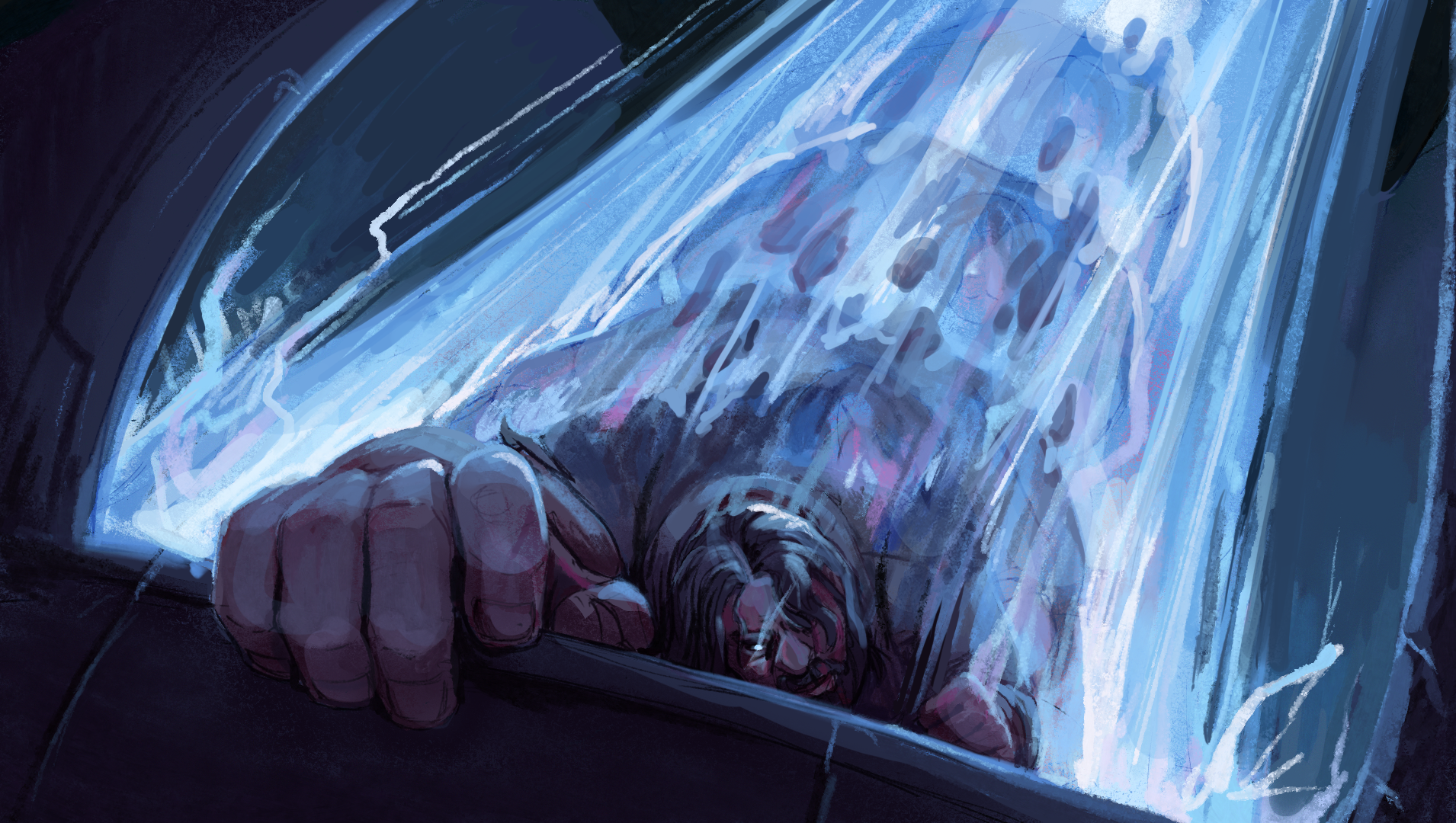 Concept art for the animated short film "Beacon"