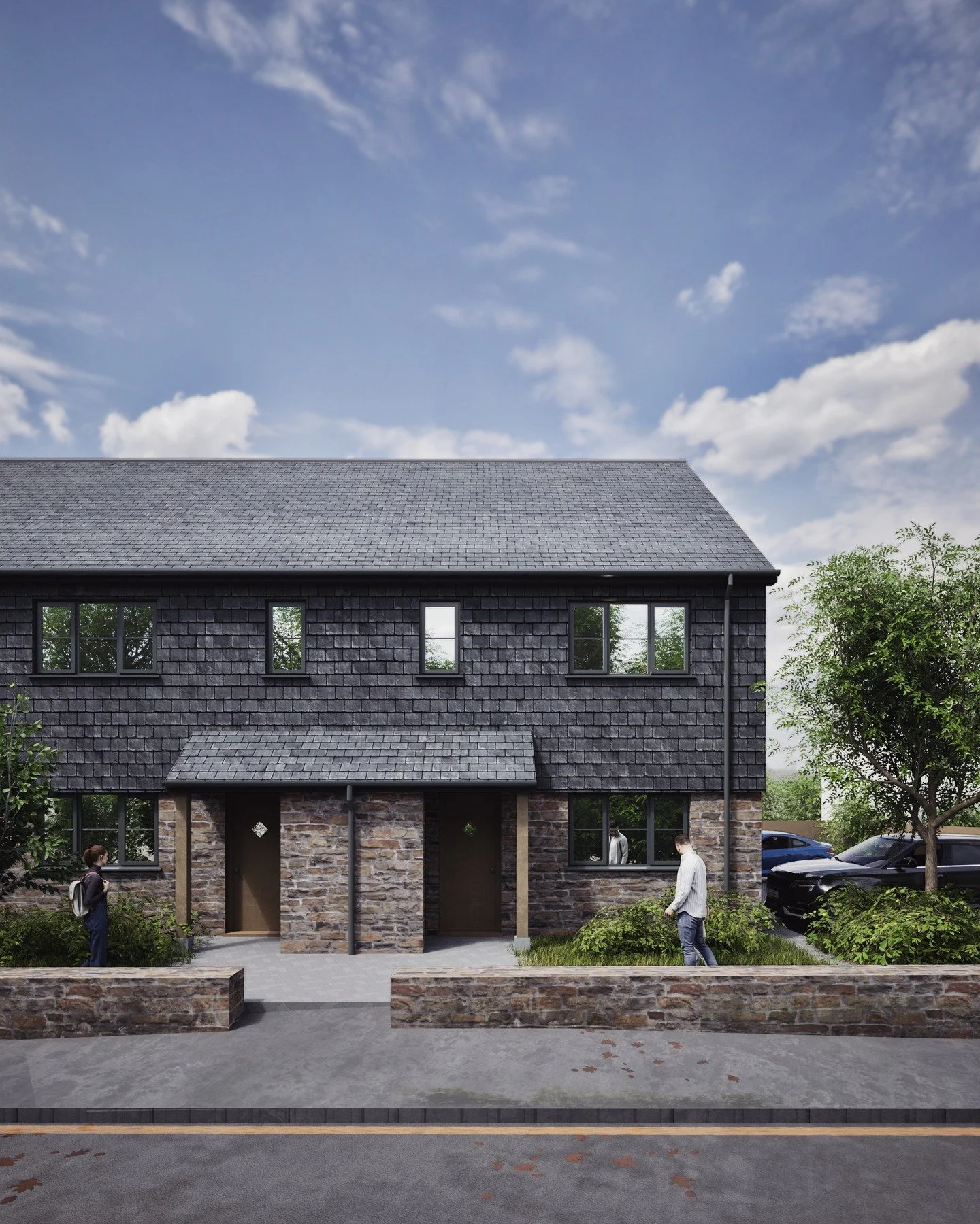 We&rsquo;re currently working on the redevelopment of a brownfield site in Cornwall, transforming an underused plot into a sensitive development of four new dwellings.

The scheme is rooted in its context using locally sourced materials such as Corni