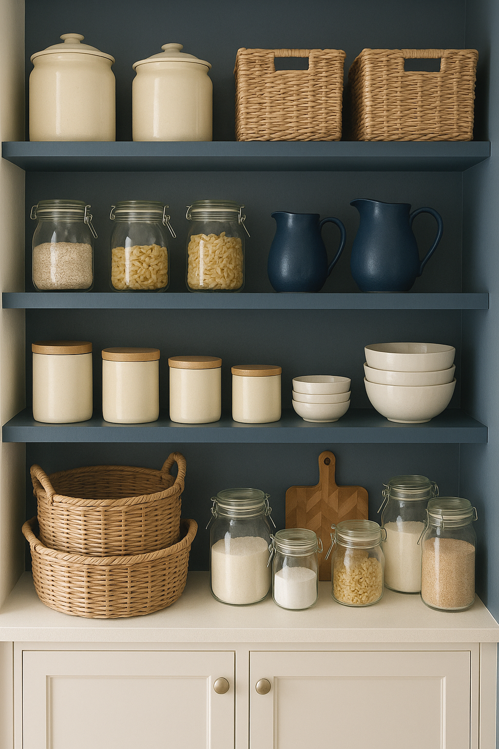 Organized Pantry with Navy and Cream Tones.png