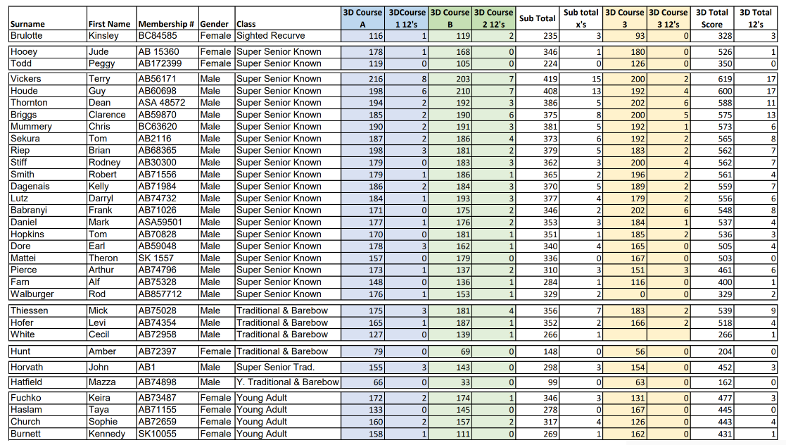 2026 Ironman 3D Results