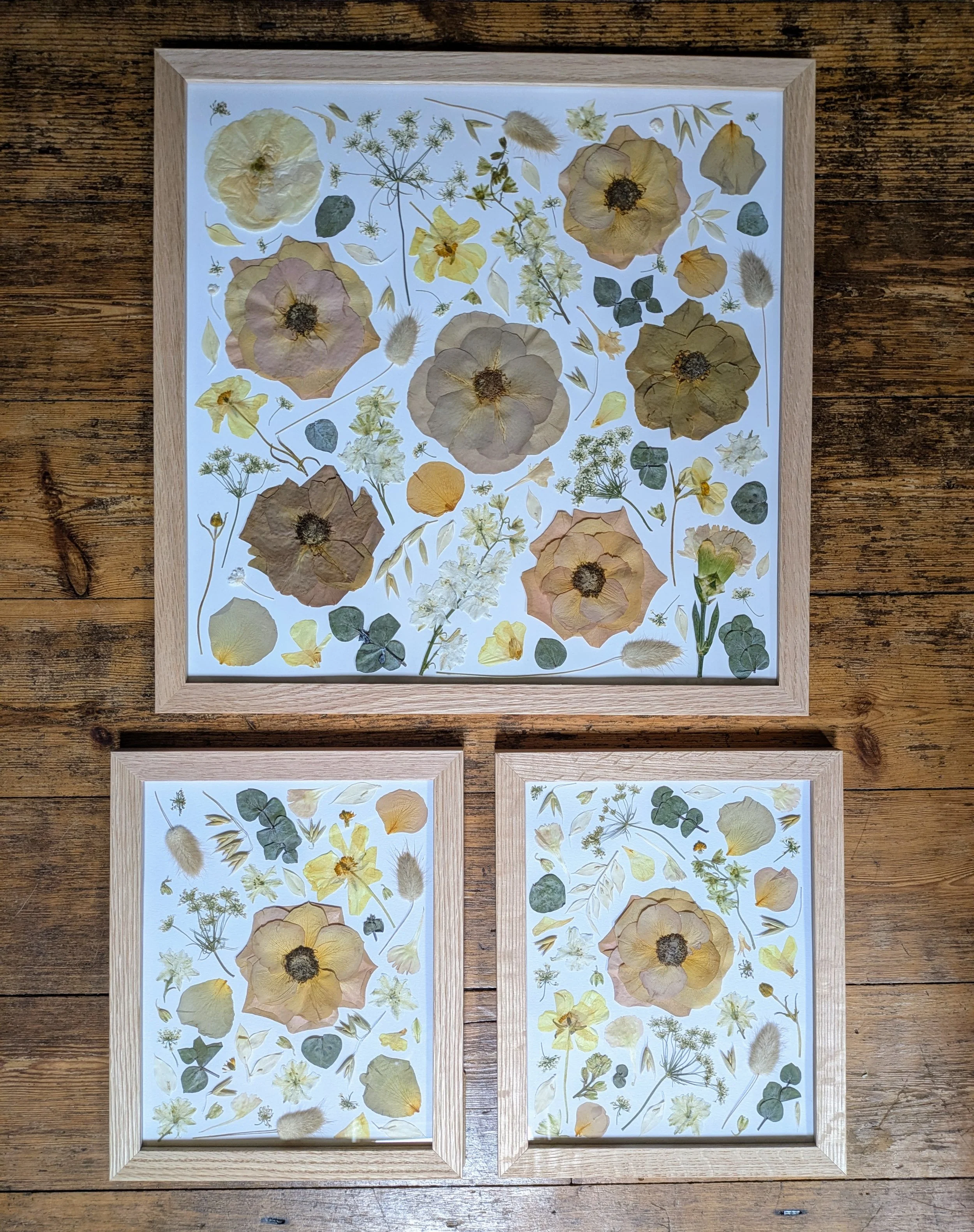 Collage 16 x 16 and 10 x 8 ich Oak Frames