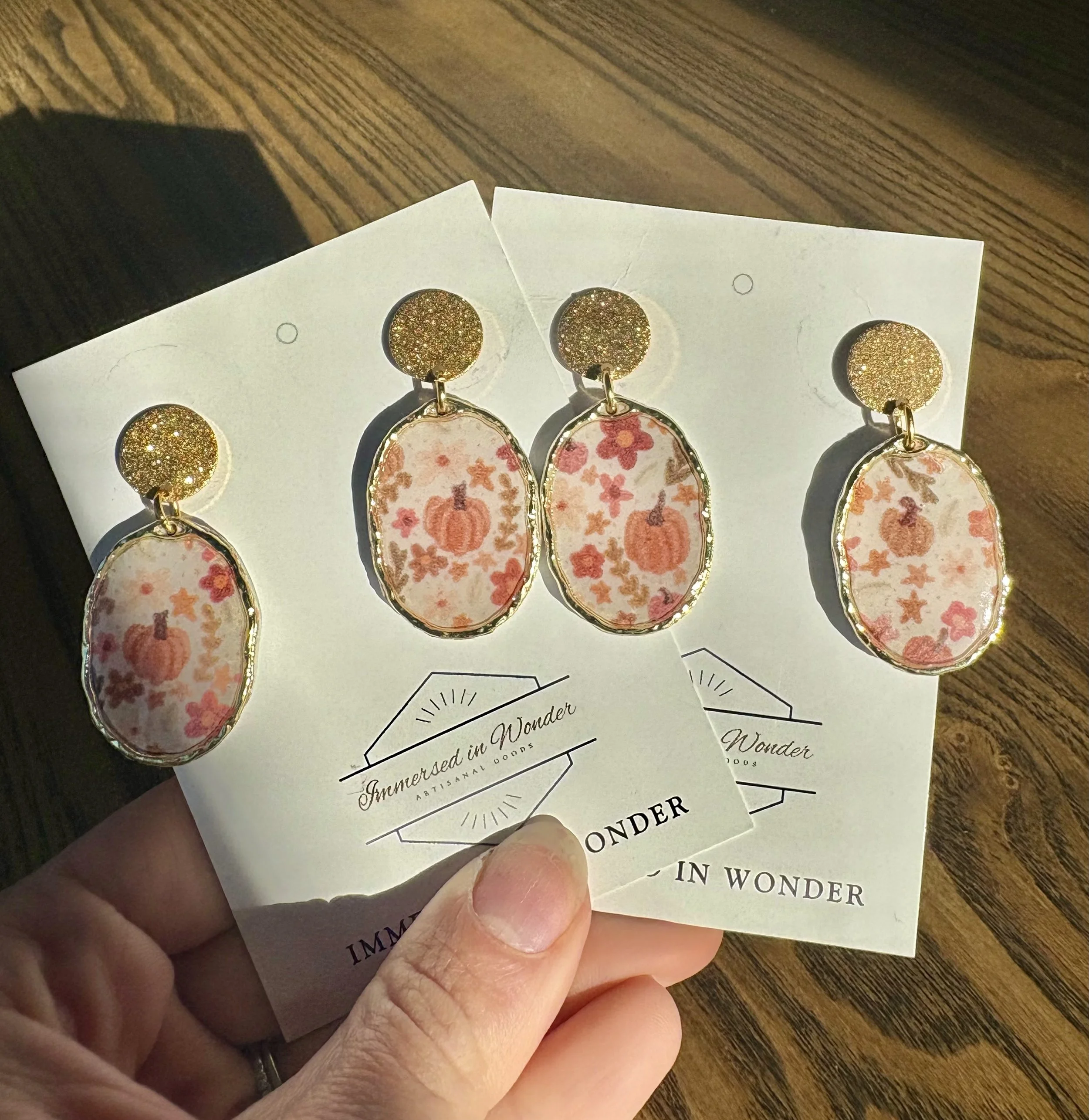 The Golden Pumpkin Clay Earrings