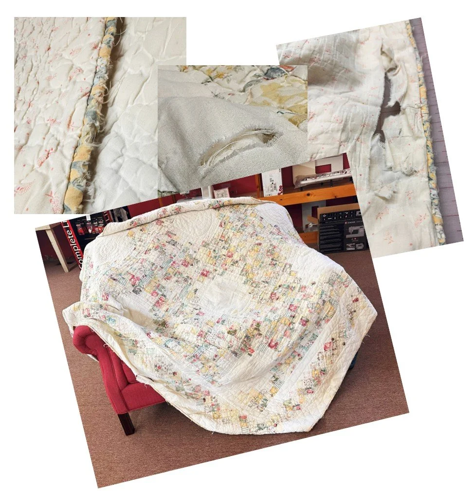 Loved to threads, this quilt still holds the warmth of many years - and many arms. Restoring it will ensure that its comfort and legacy won’t end here, but will be passed along, stitched with devotion and memory.