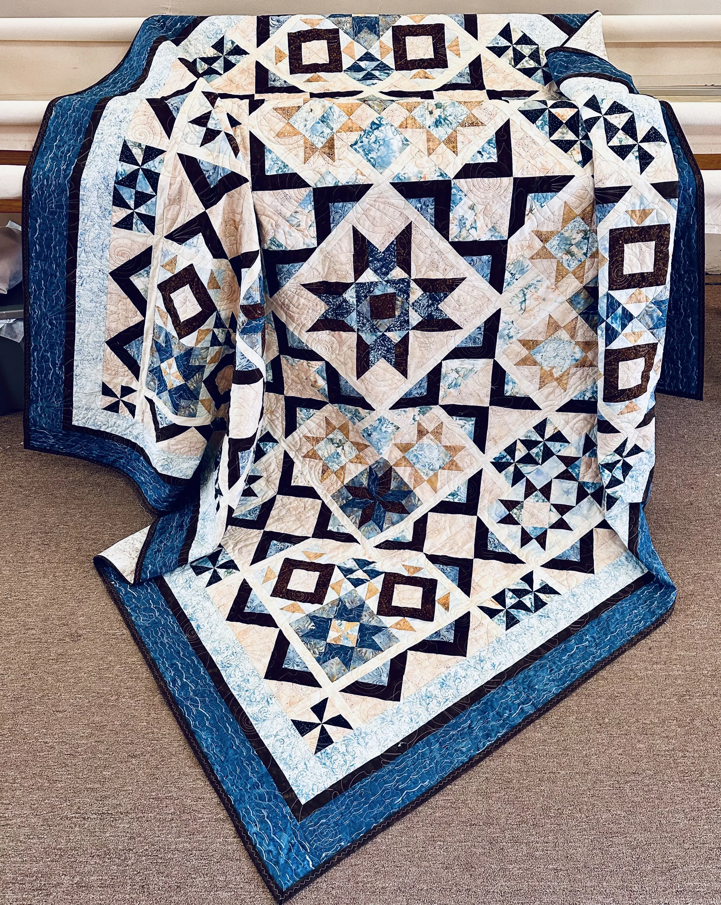 Patchwork quilt, Traditional beach camping pattern (Cozy Quilt Designs)