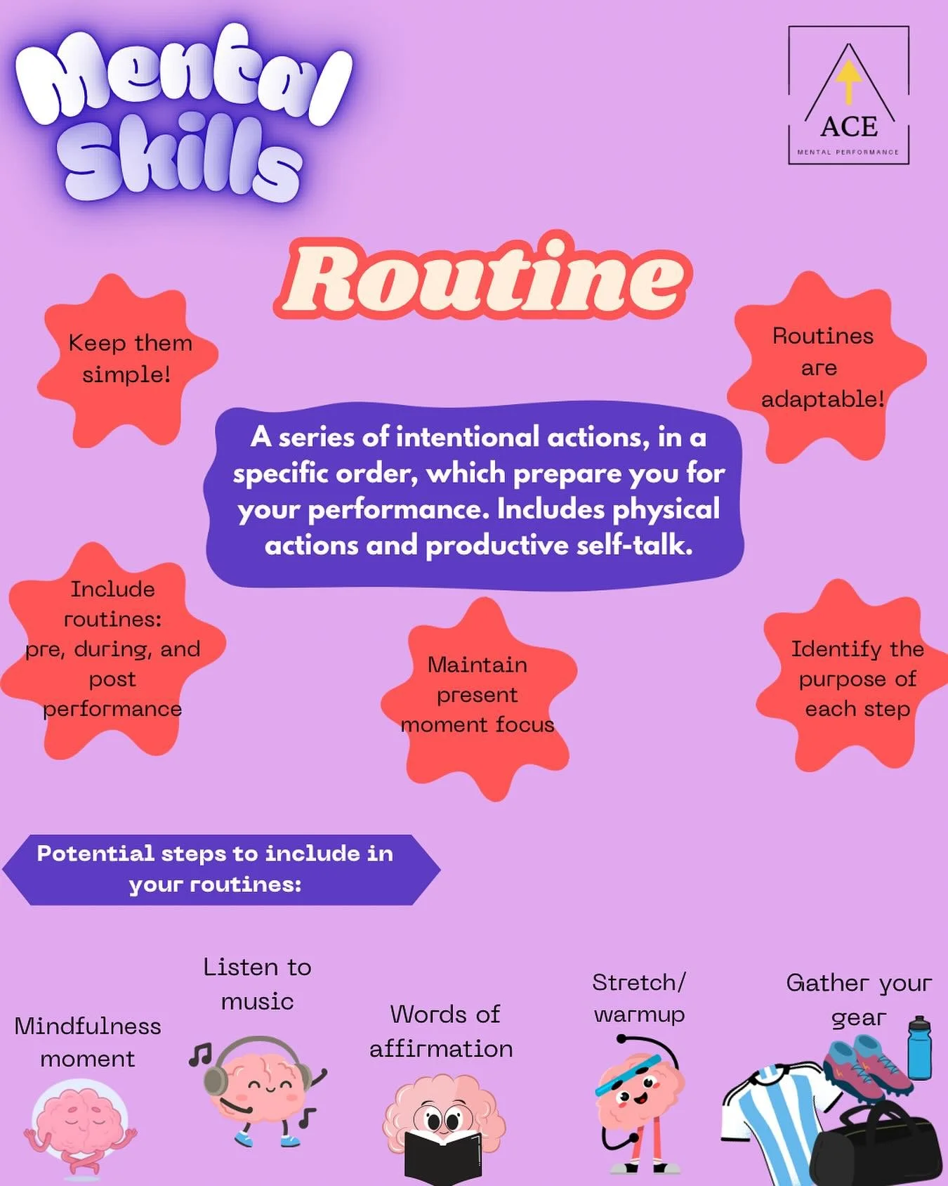 Routines are a great tool to use that allow you to prepare for your performance. 

Develop a routine for any instance that feels right for you, maybe that&rsquo;s a morning routine the day of your competition or a pre-serve routine that allows you to