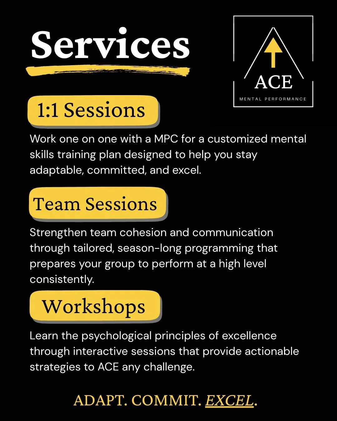 Train your brain like you train your body 🧠⚡️

🚀 Ready to start training your brain? Book a 1:1 Strategy Call today at the link in our bio and let&rsquo;s map out your path to excellence.

Learn more about ACE Mental Performance @ https://www.ace-m