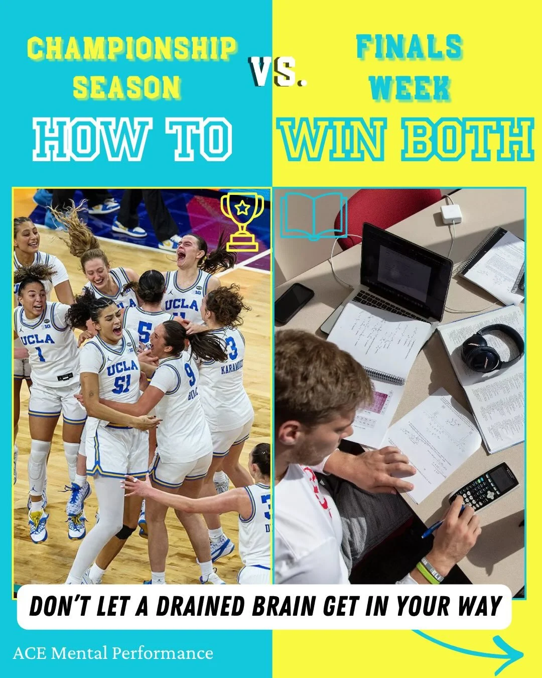 Finals Week meets Championship Season 🏆📚

The &ldquo;overlap&rdquo; is officially here. It&rsquo;s the time of year when your brain is exhausted from school and your body is needed on the field.

When you learn to manage &ldquo;Cognitive Load&rdquo