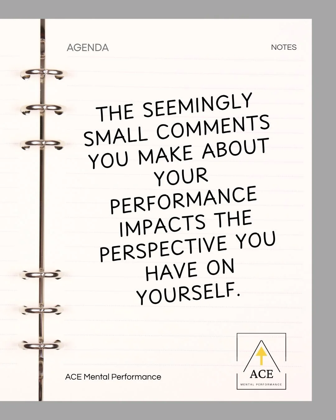 Your internal dialogue oftentimes is your biggest opponent. Developing the skills to learn how to shift your mindset to build yourself up can often be the difference maker in how well you perform. 

Shifting your mindset starts with becoming aware of